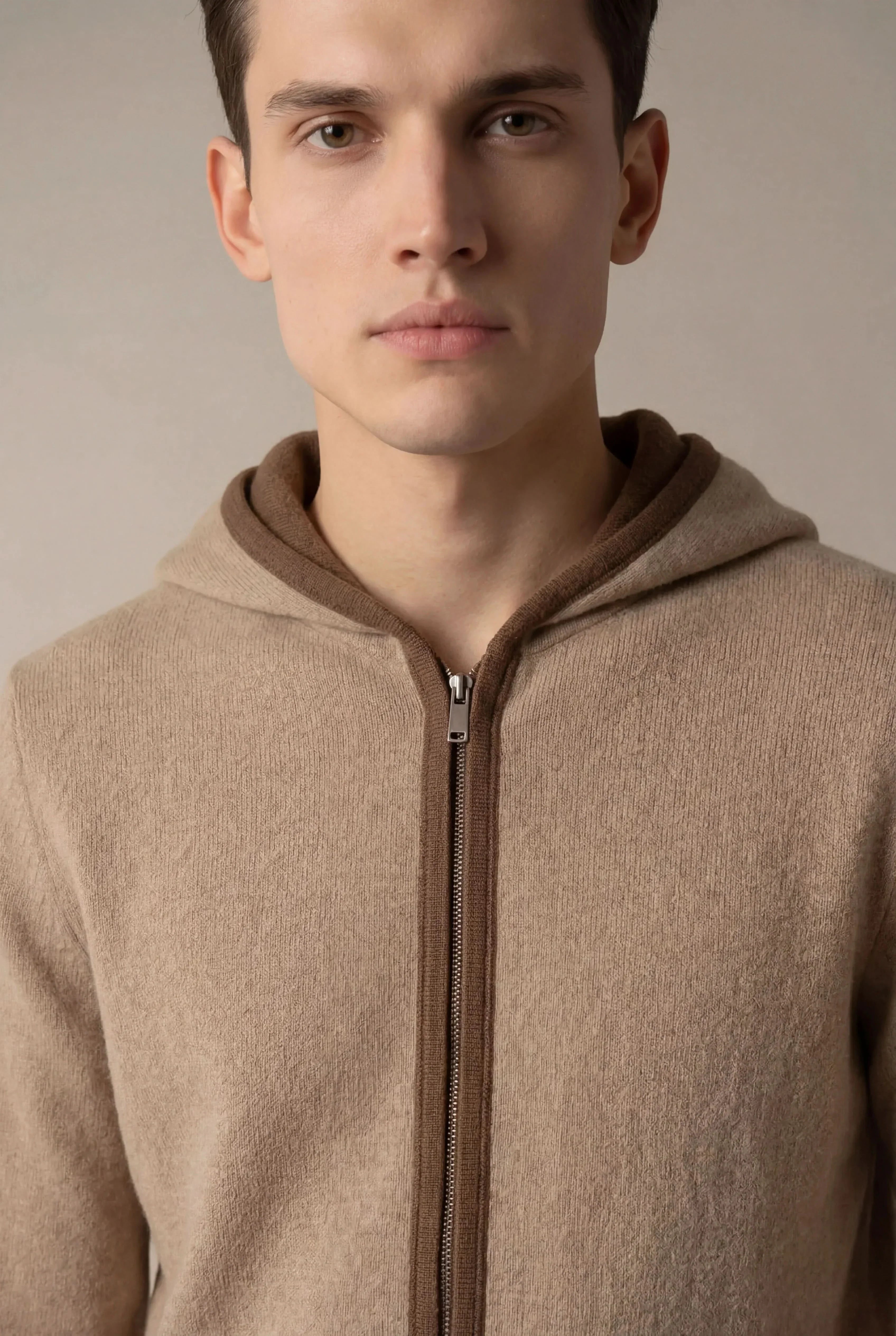 Santoni Extrafine Hoodie Cream