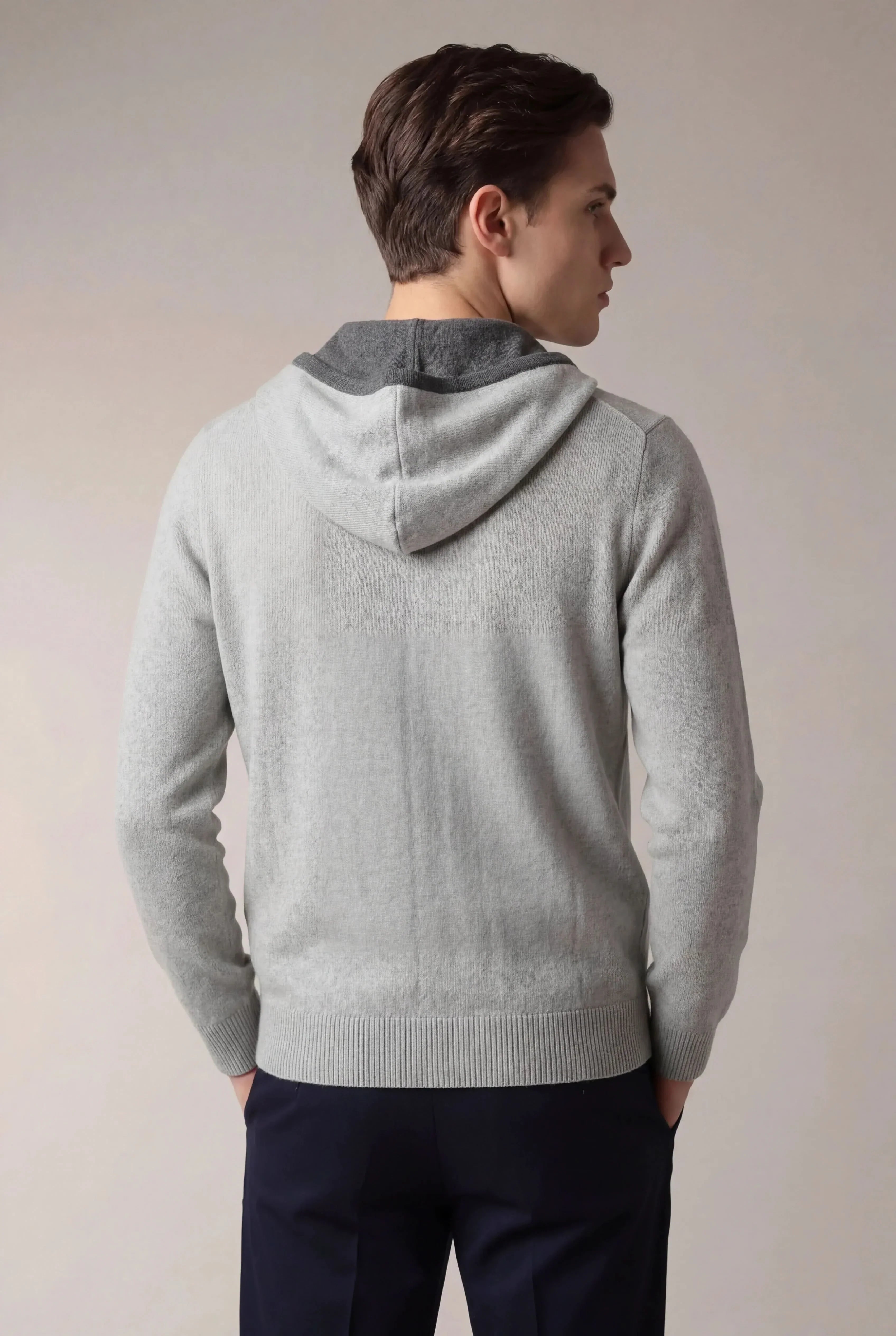 Santoni Extrafine Hoodie Grey