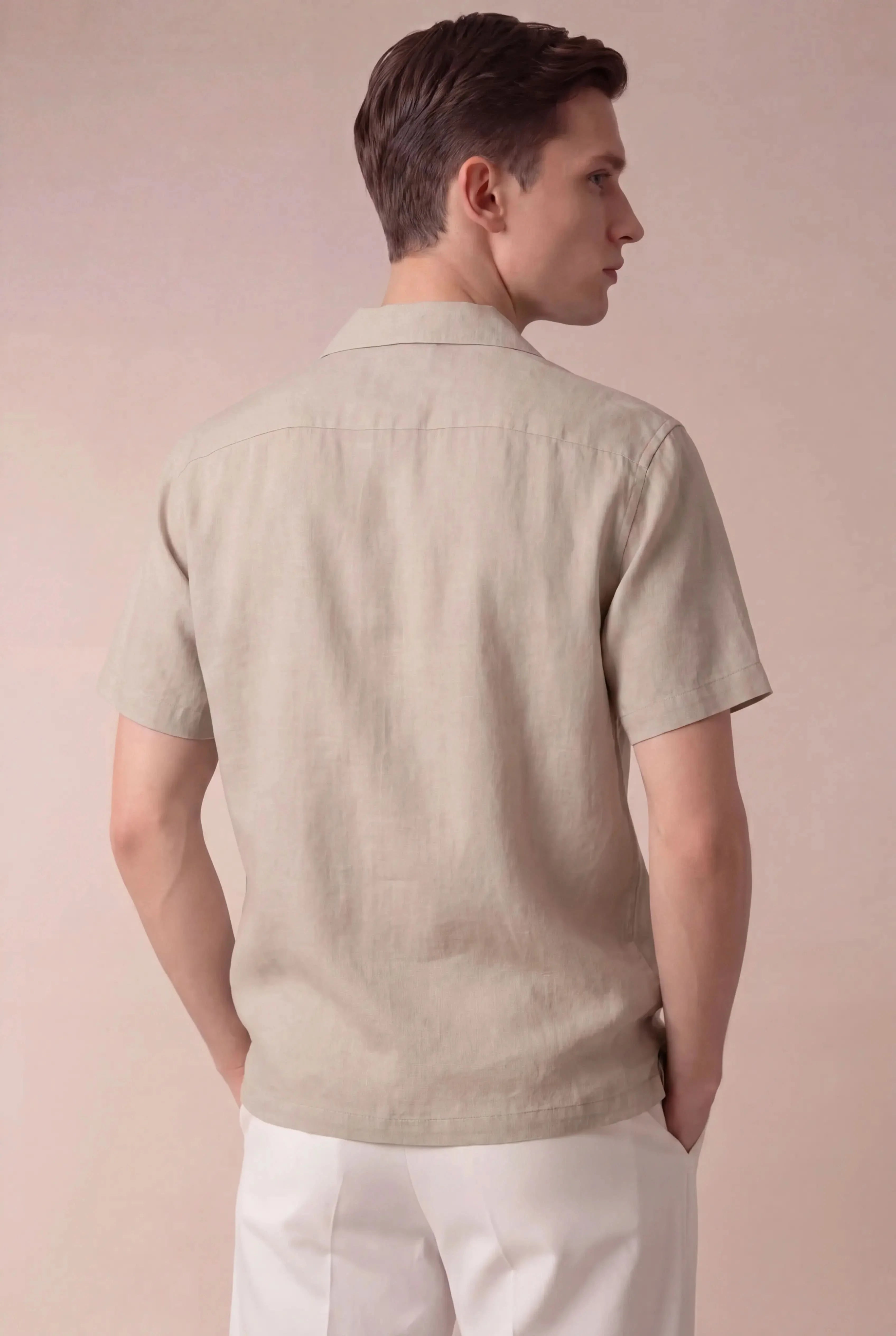 Bianco Linen Shirt Beige