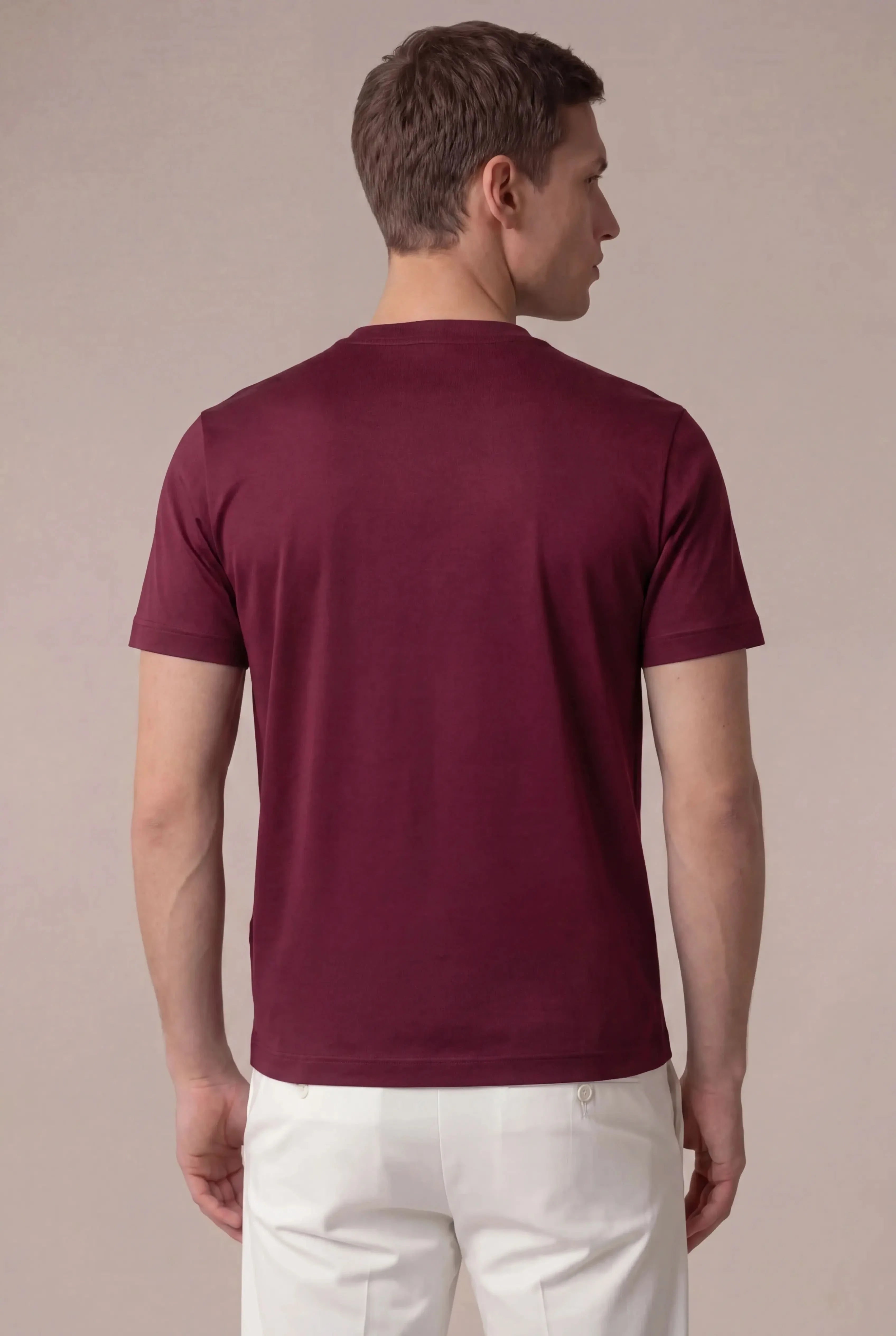 Borgino Cotton Tee Burgundy