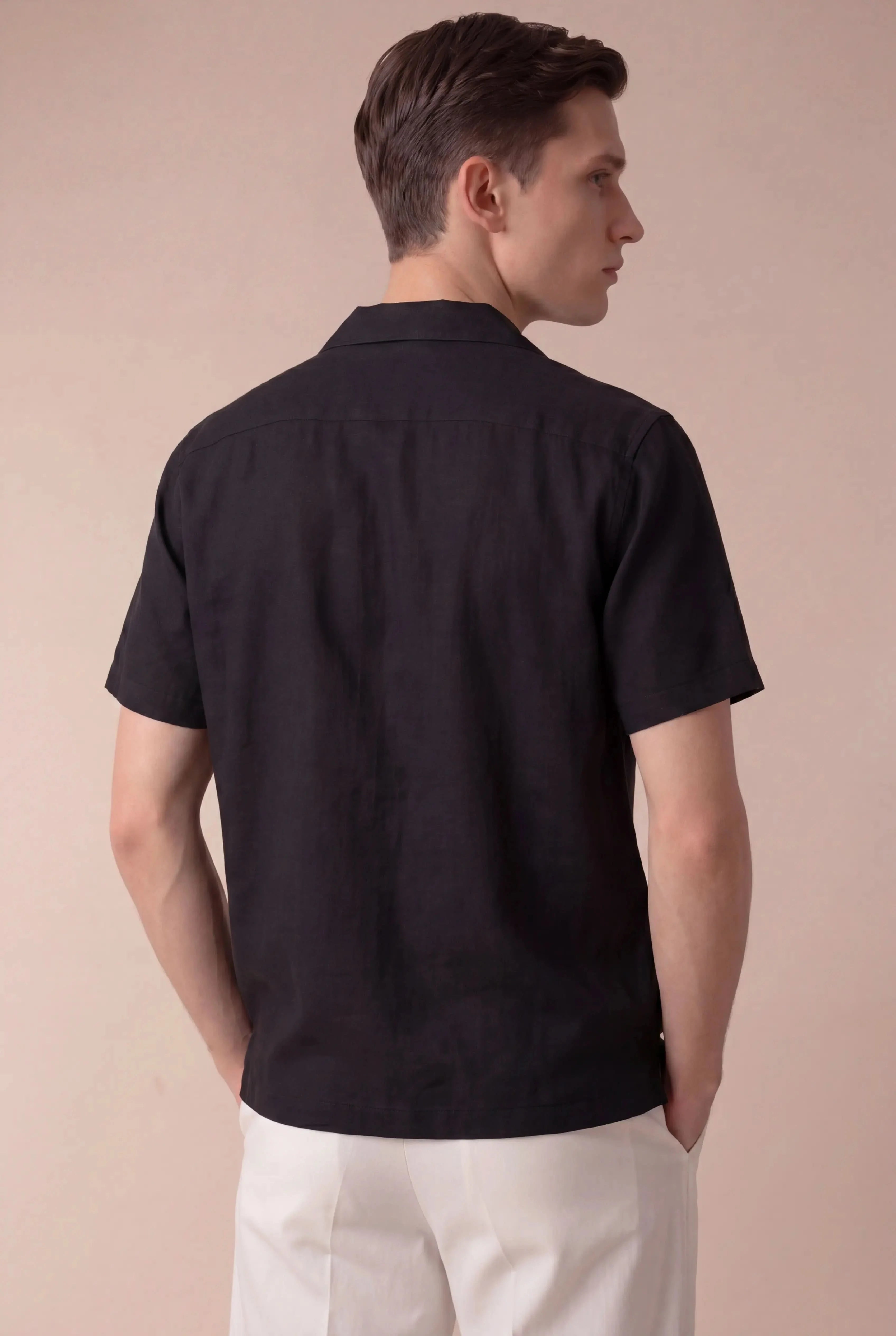 Bianco Linen Shirt Black
