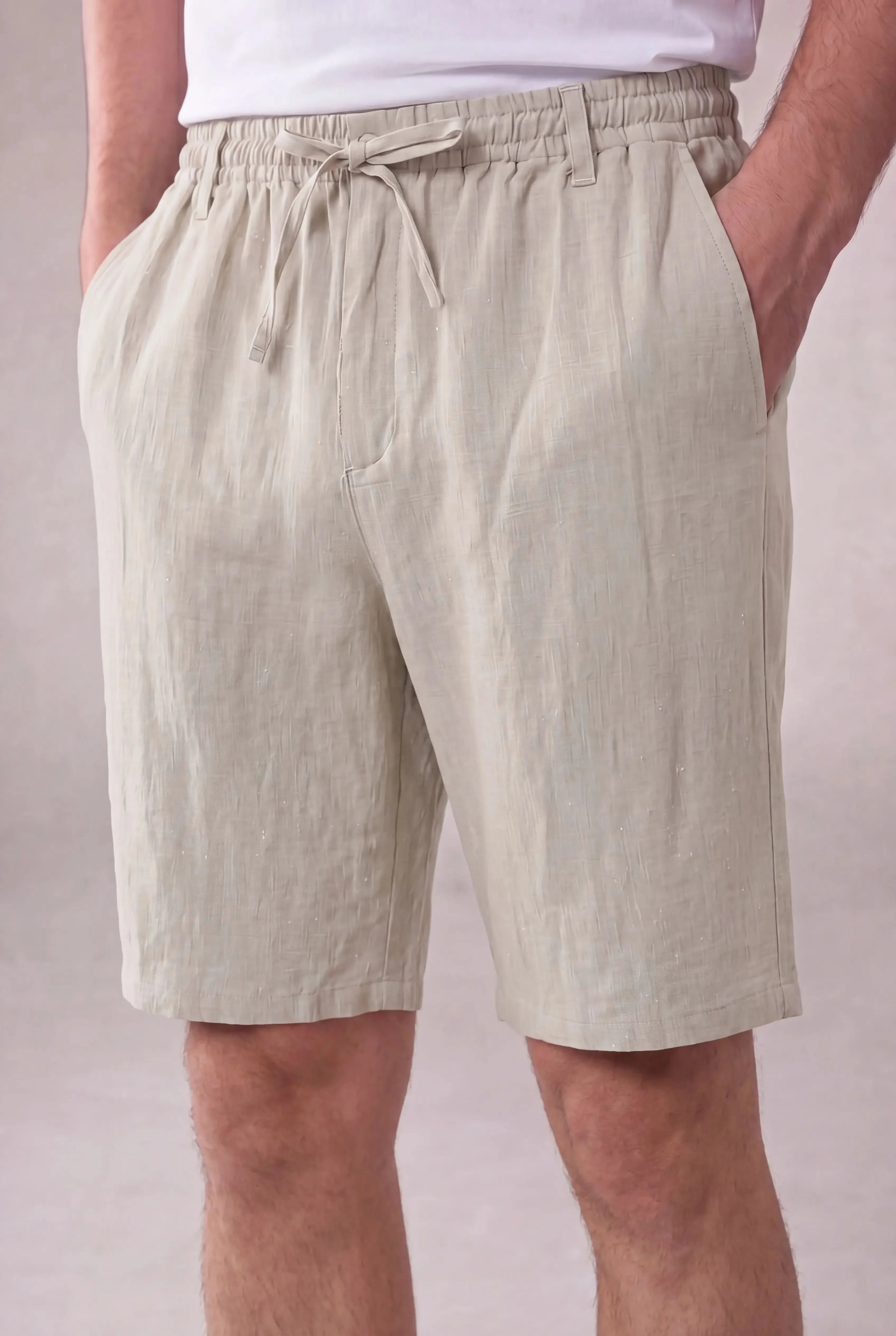 Calvaro Linen Shorts Beige