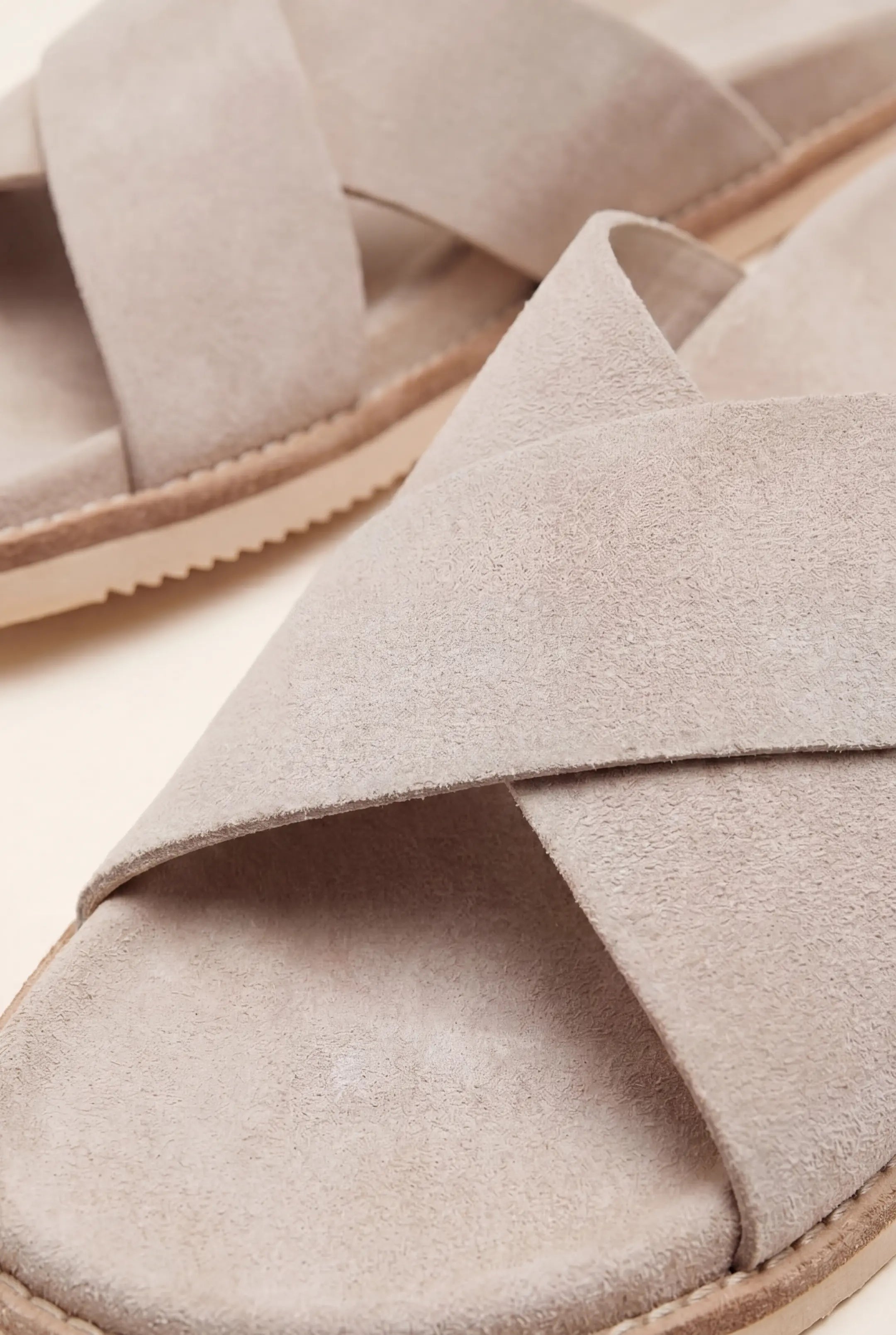 Brescaro Suède Cross Slide Beige