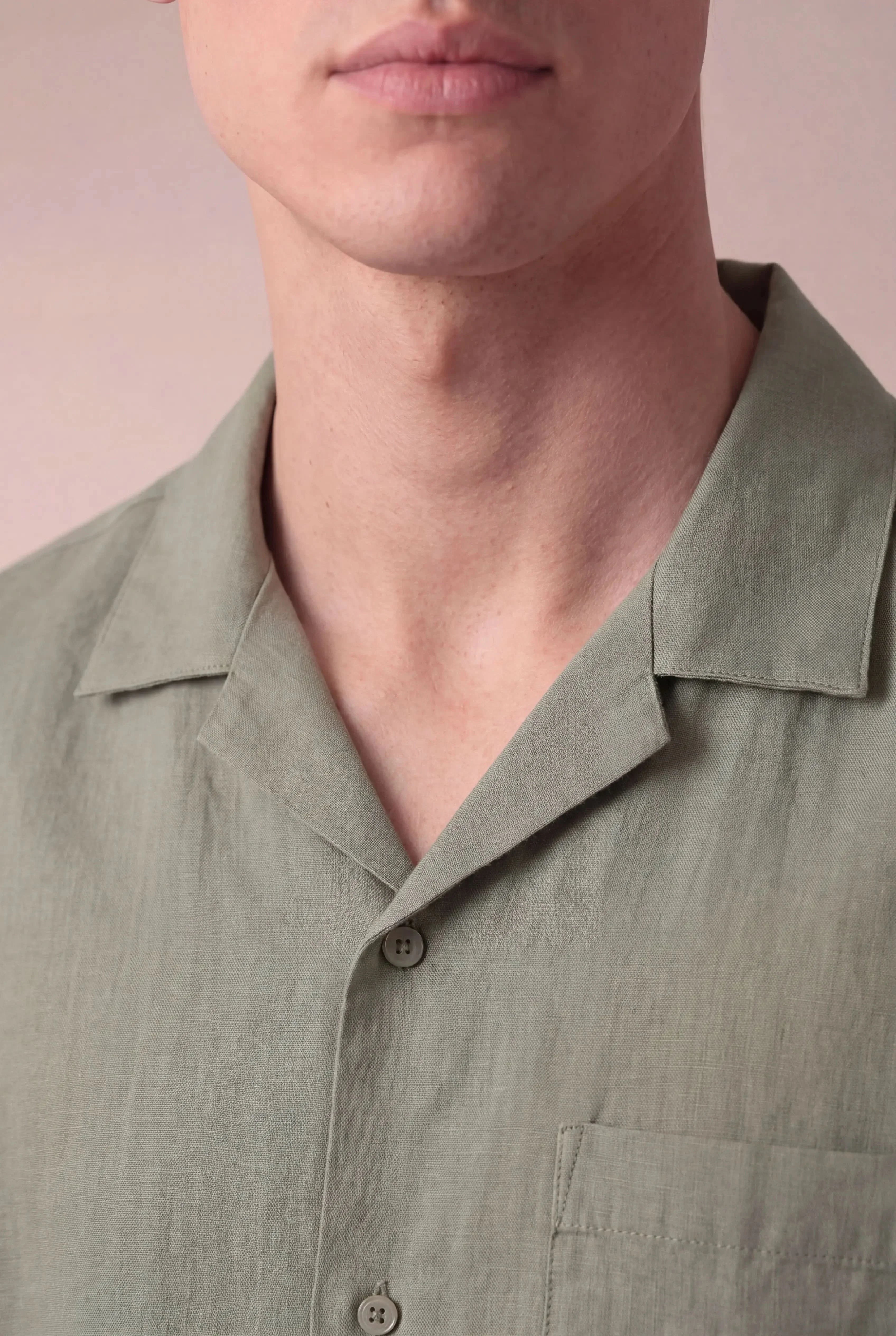 Bianco Linen Shirt Sage