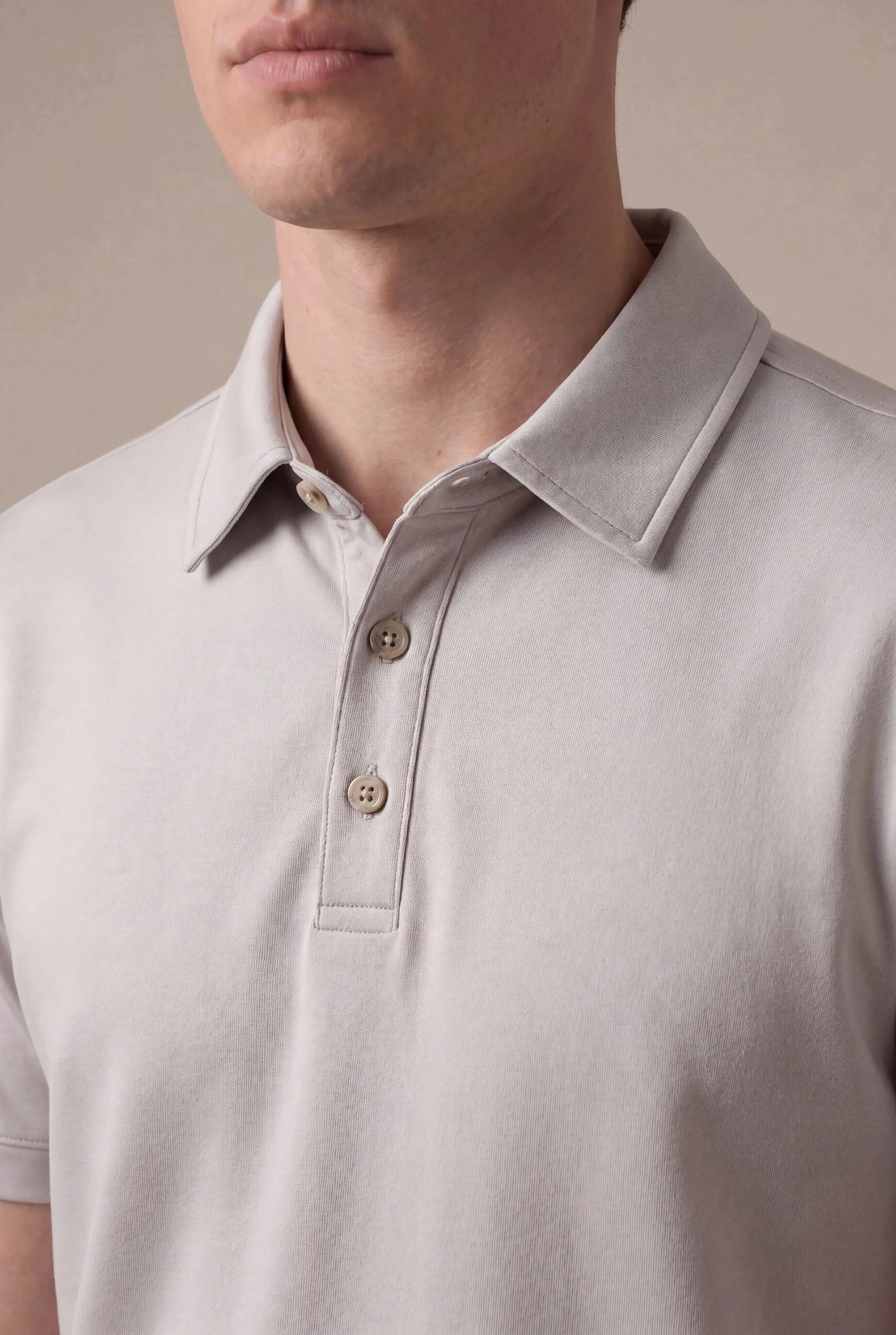 Alvino Cotton Polo Grey