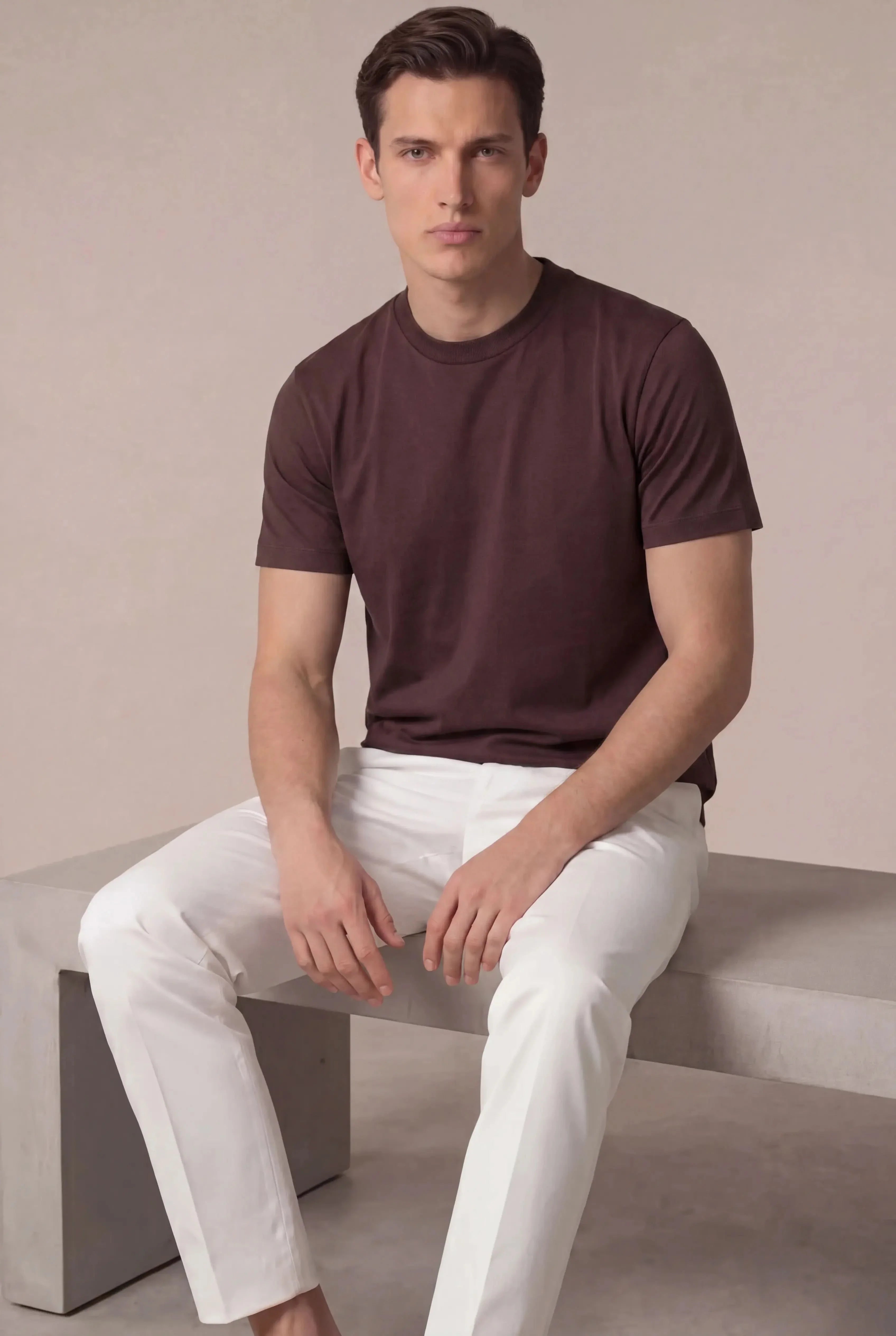Cordino Cotton Tee Espresso