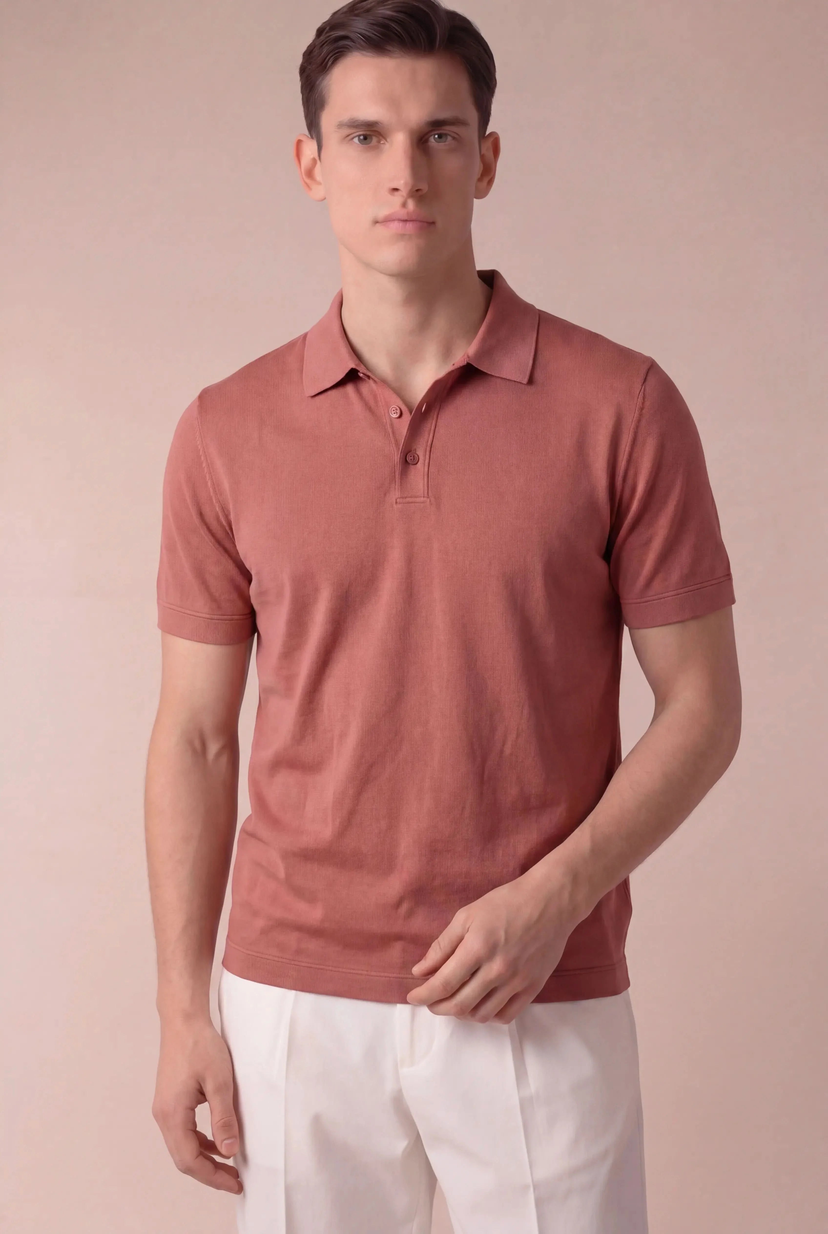 Alvino Cotton Polo Rose