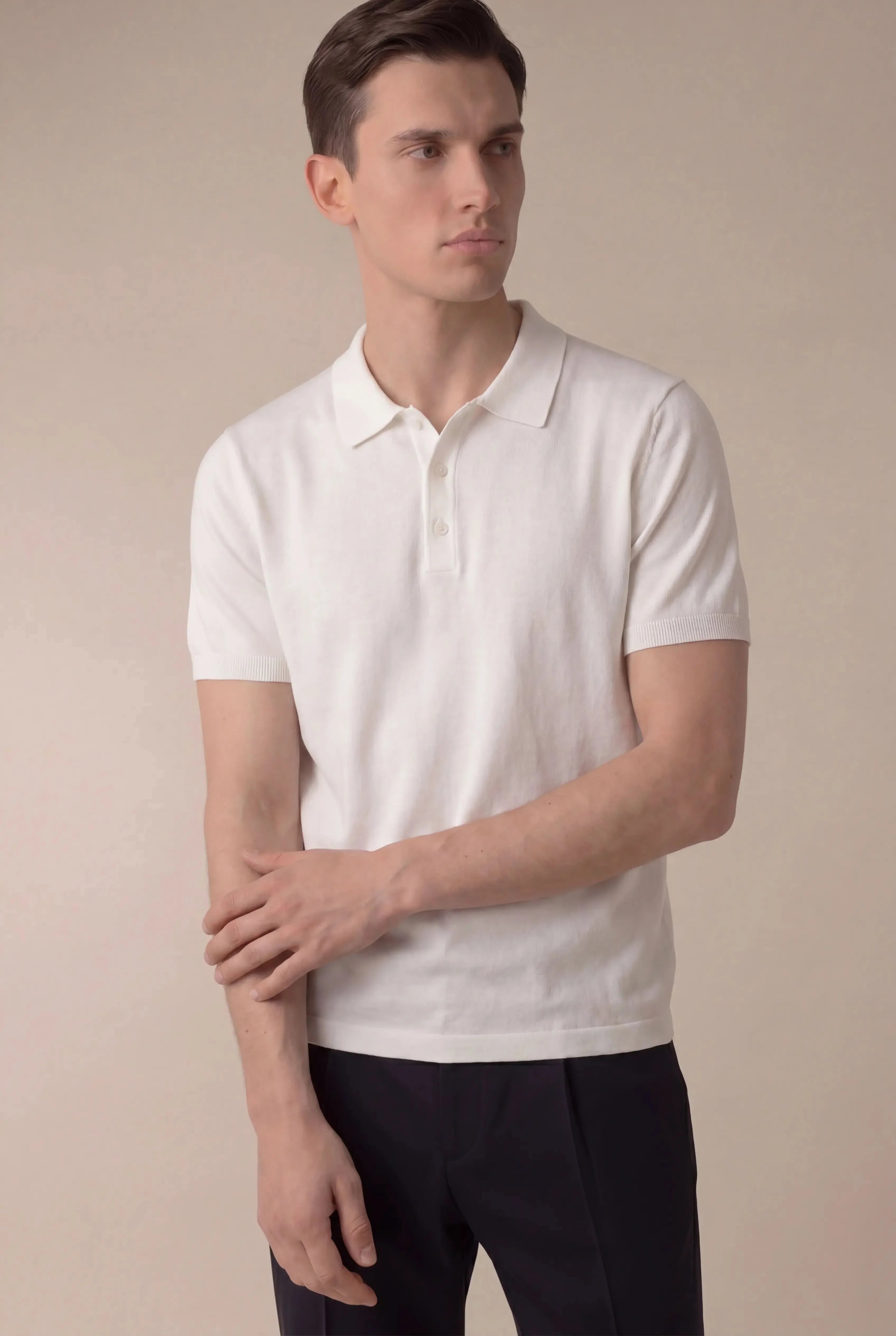 Alvino Cotton Polo White