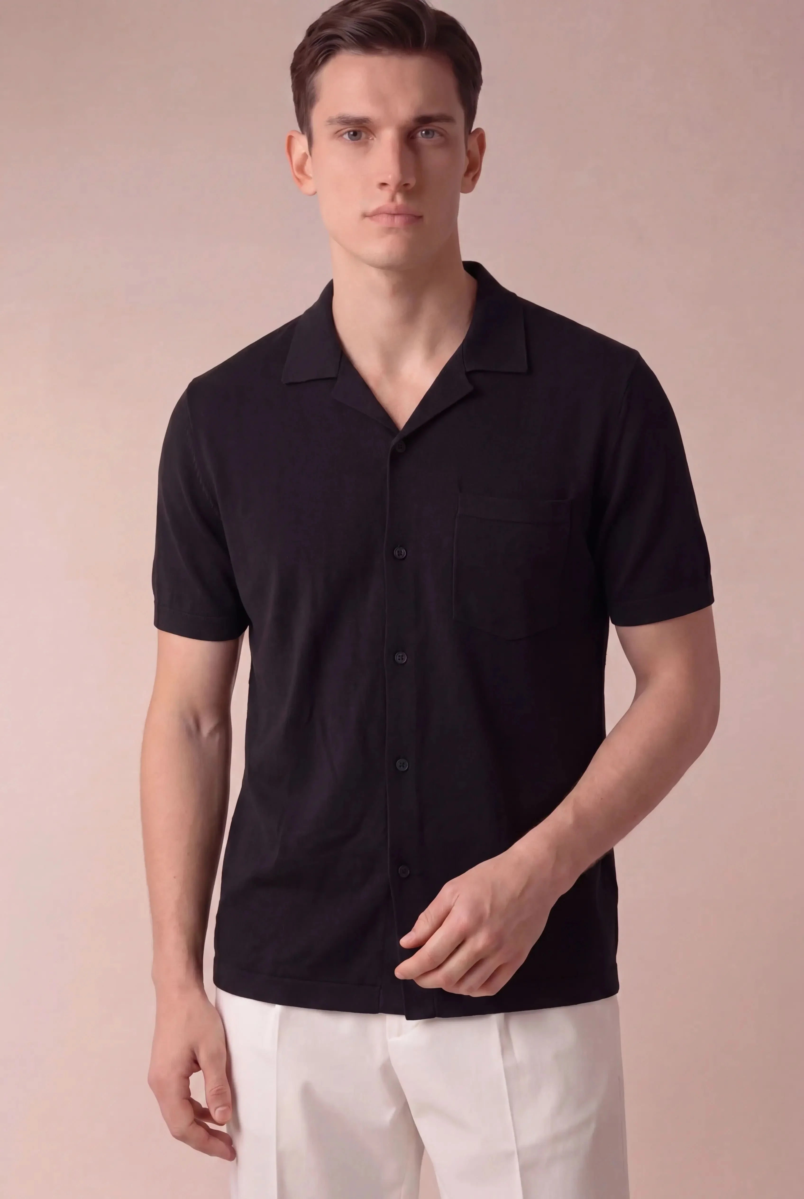 Bianco Linen Shirt Black