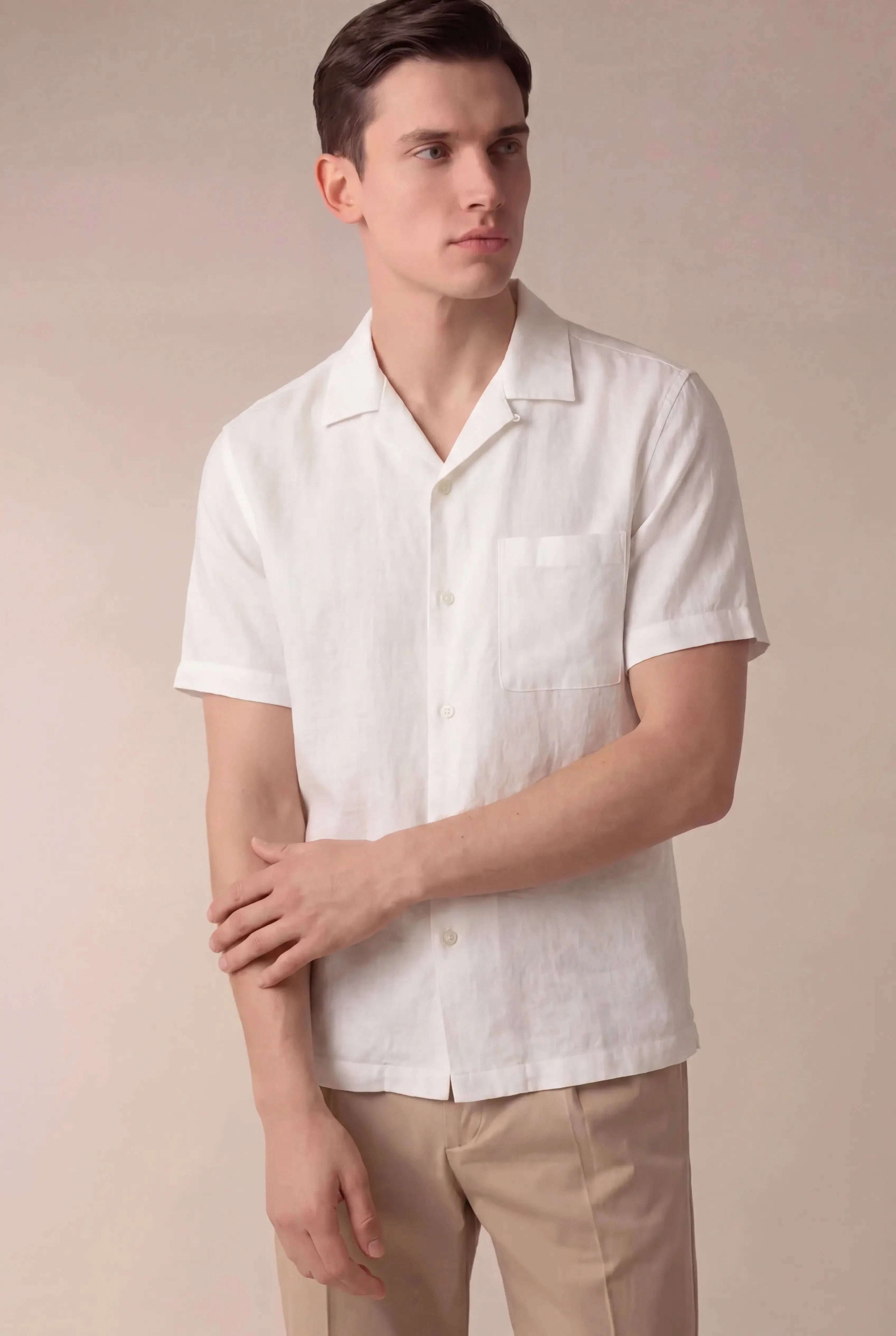 Bianco Linen Shirt White