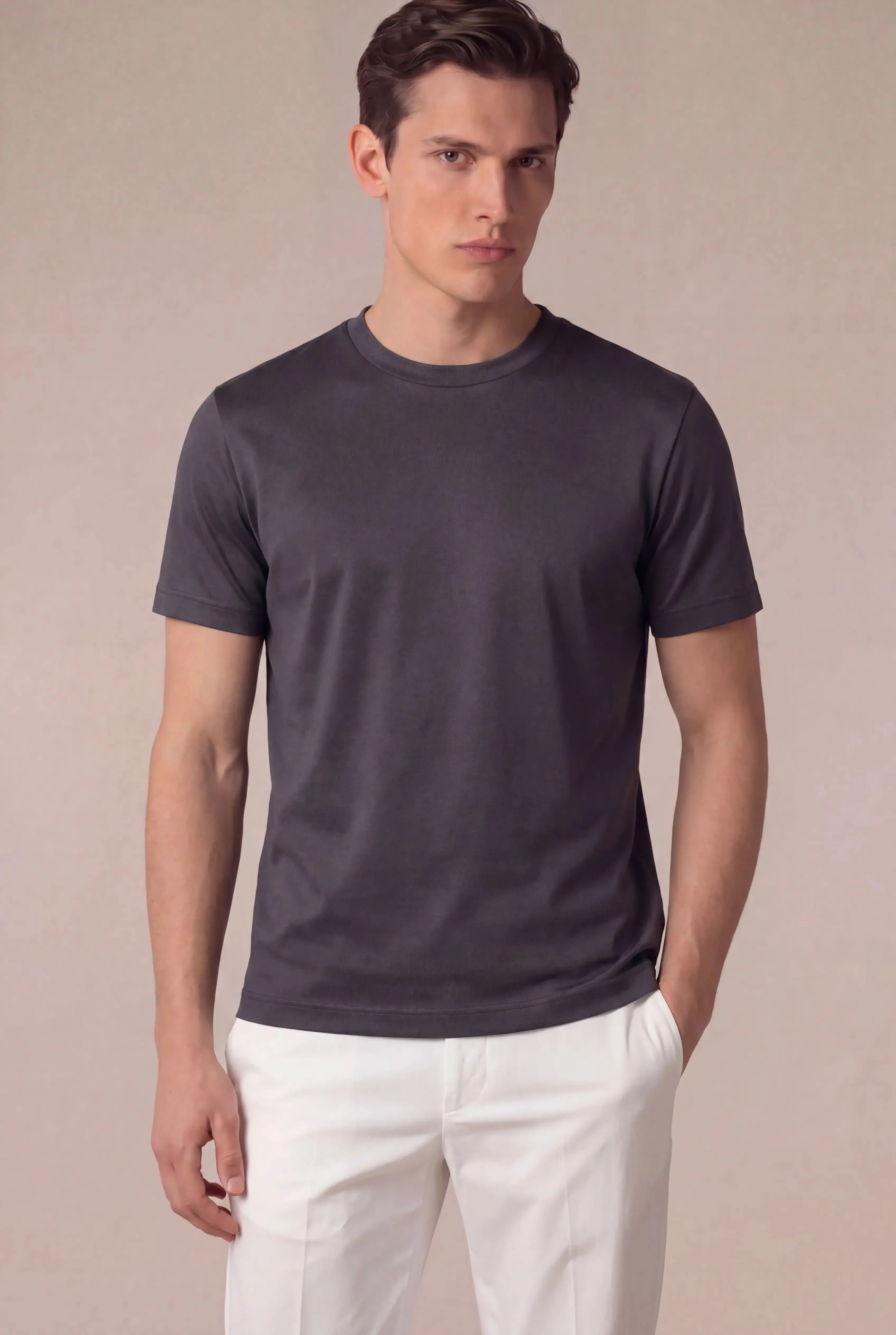 Pordino Cotton Tee Grey