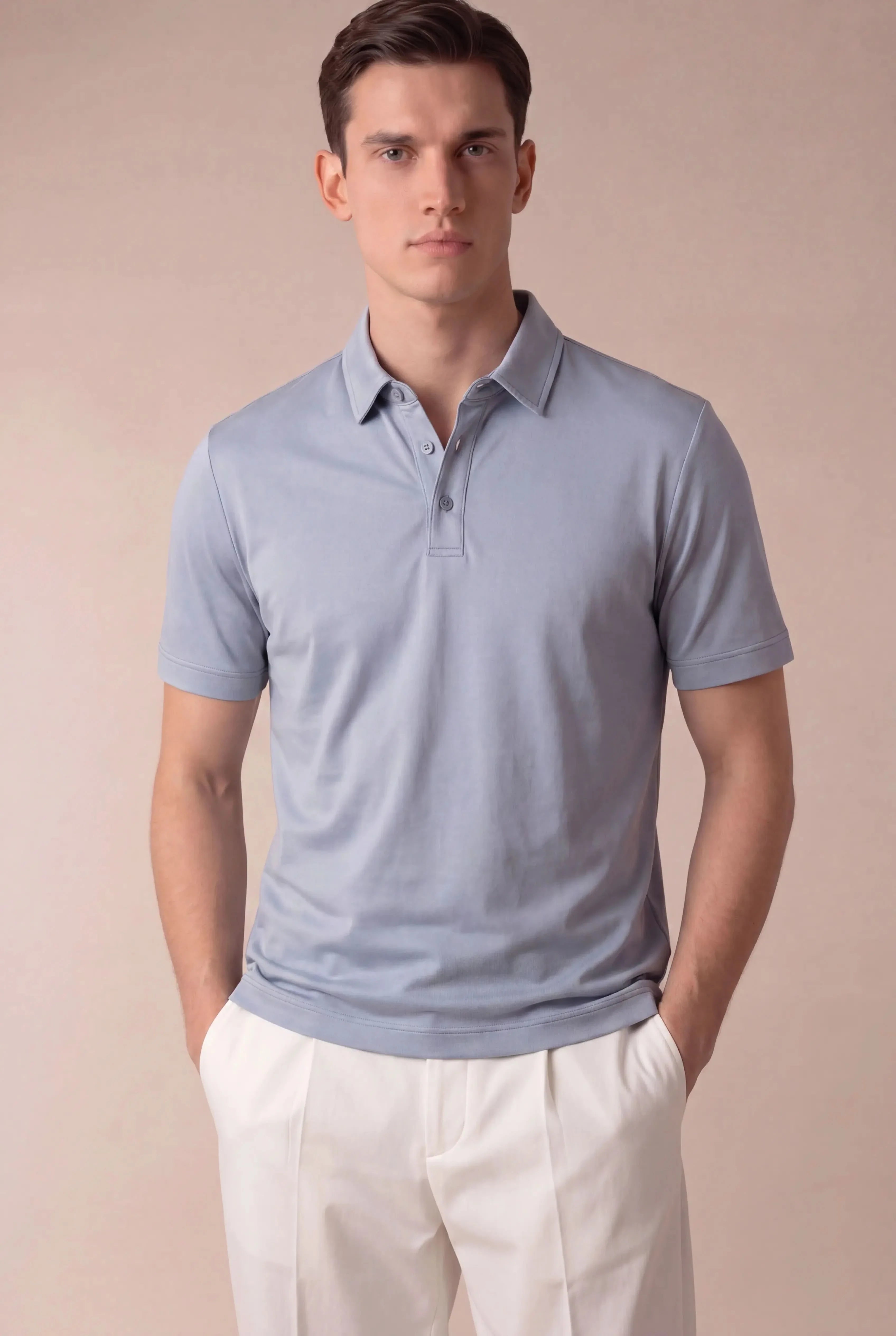Alvino Cotton Polo Blue