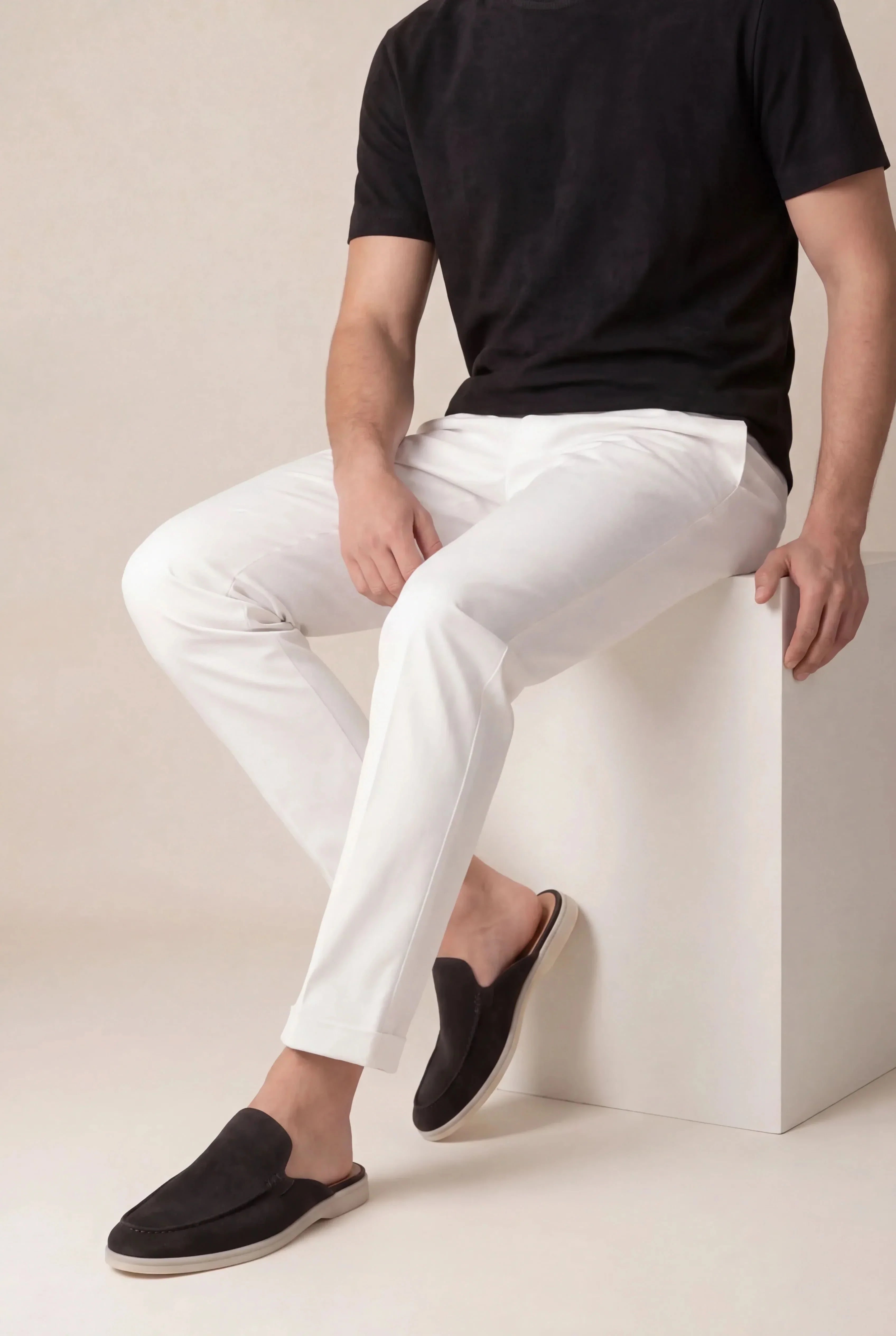 Suède Yacht Mule Black