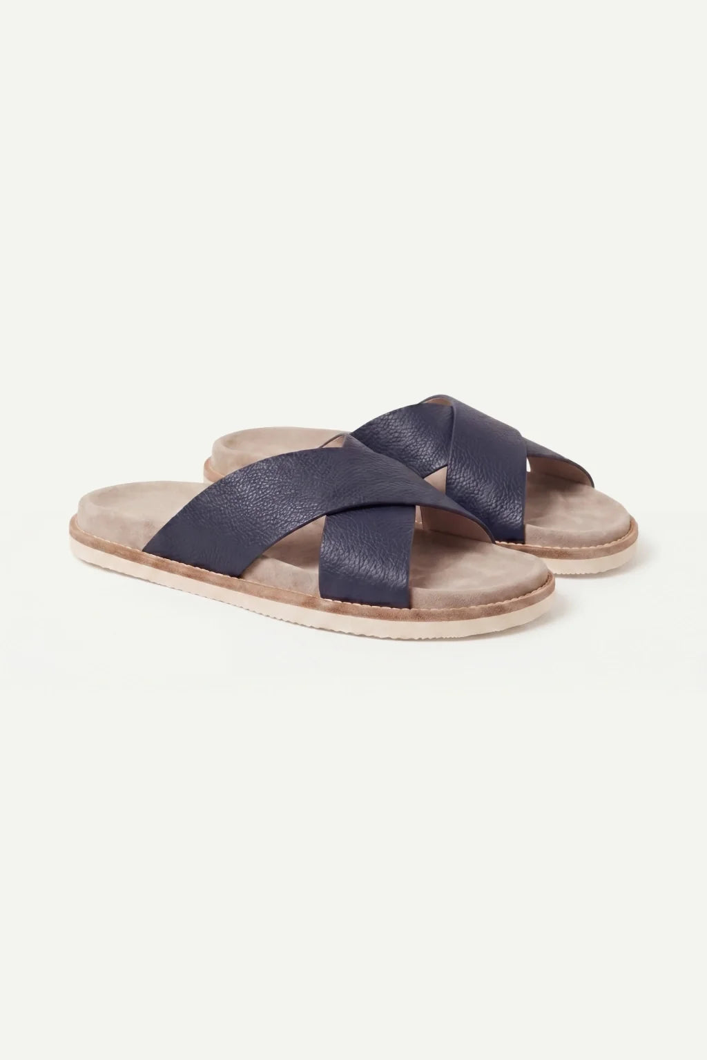 Brescaro Suède Cross Slide Leather Navy