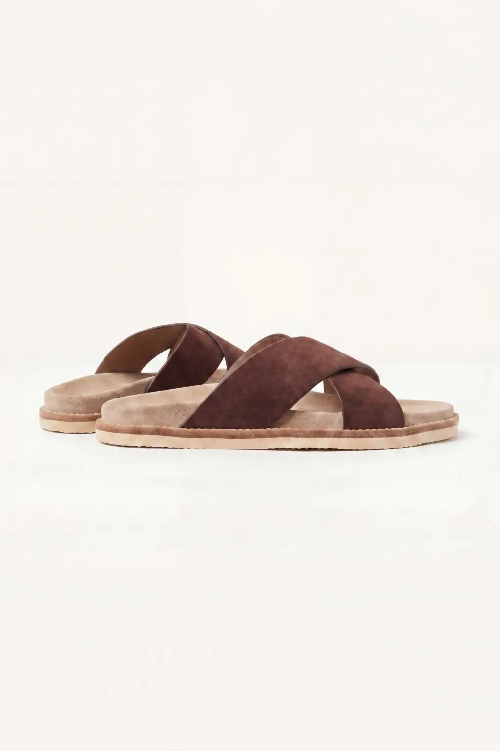 Brescaro Suède Cross Slide Chestnut