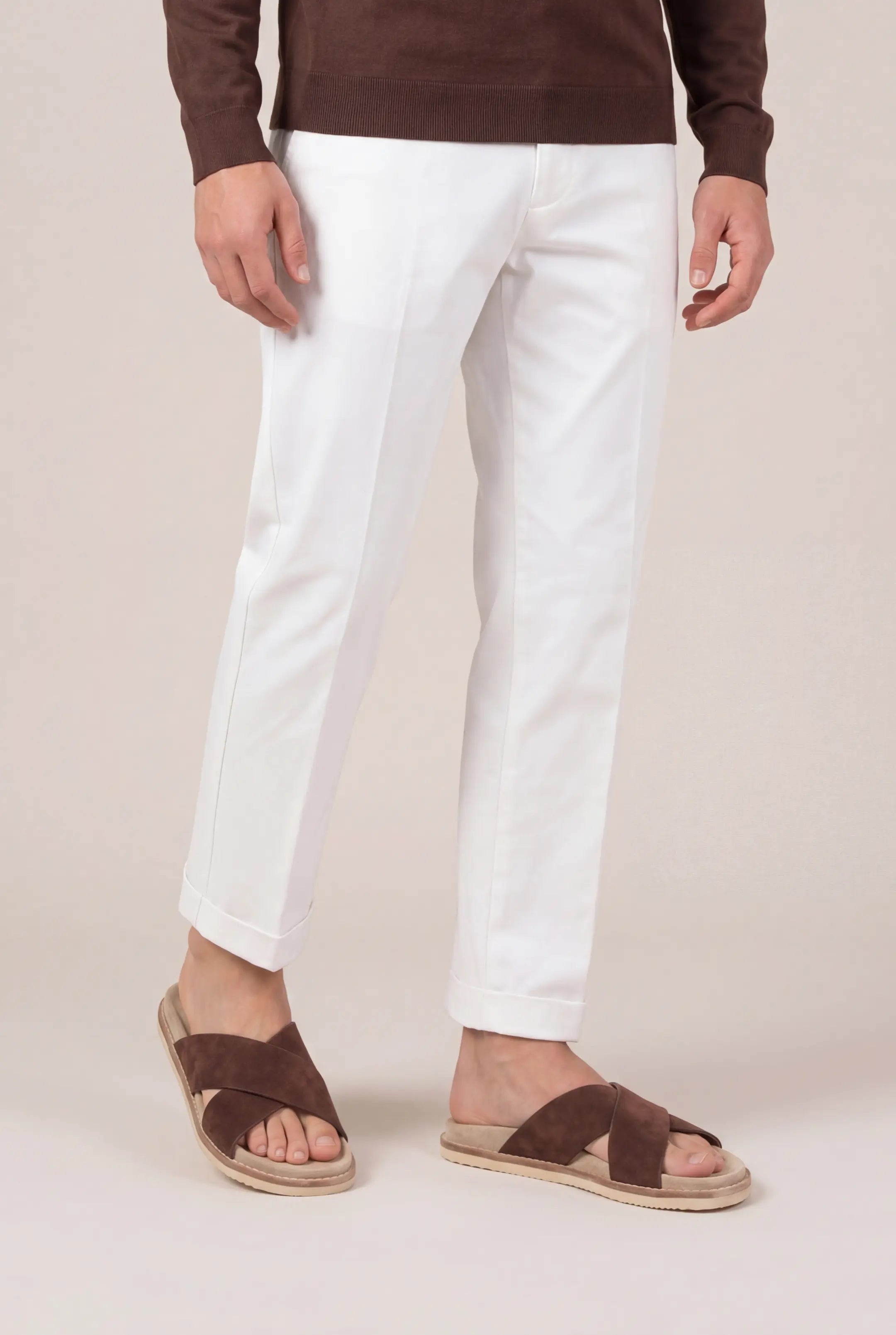 Brescaro Suède Cross Slide Chestnut
