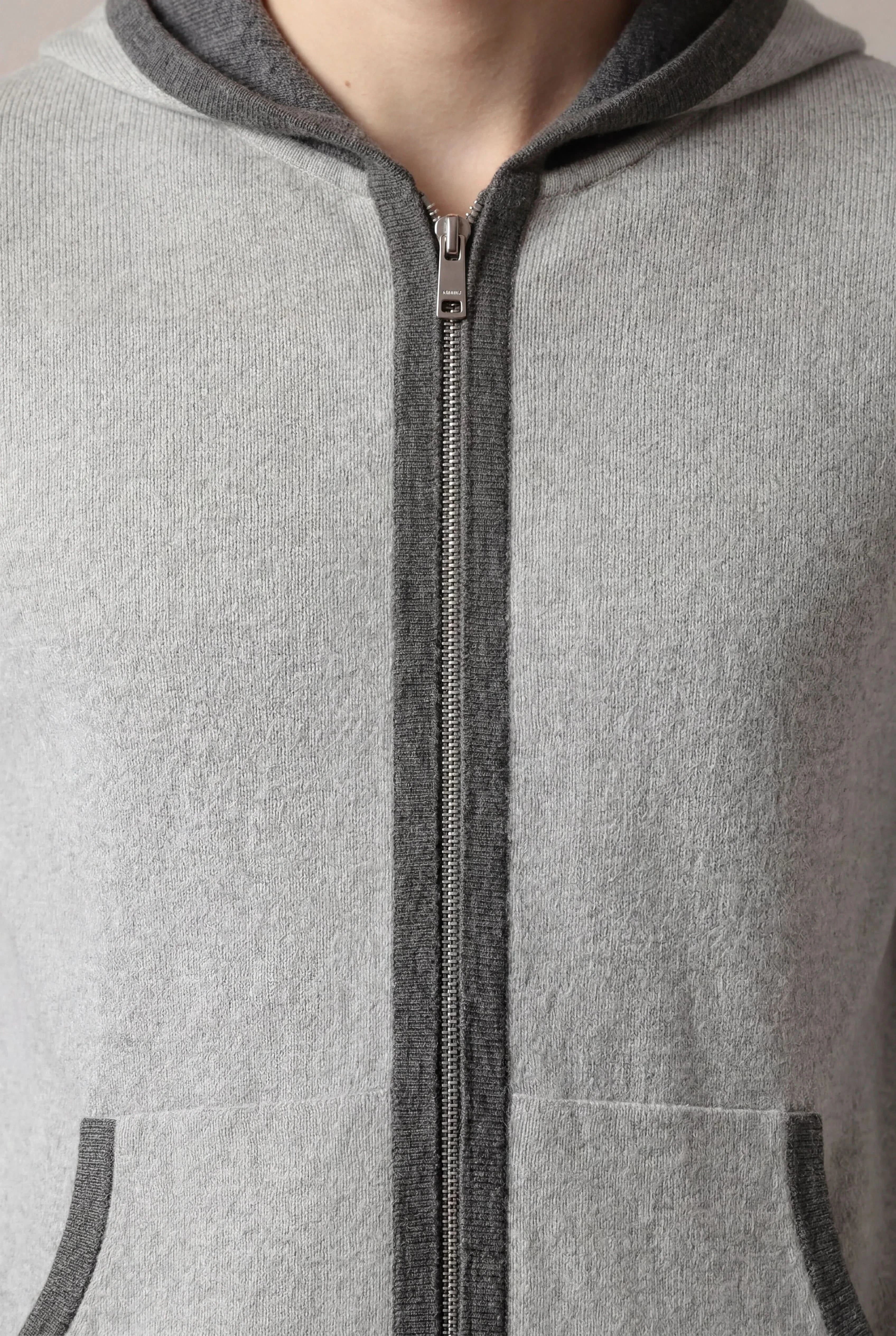 Santoni Extrafine Hoodie Grey