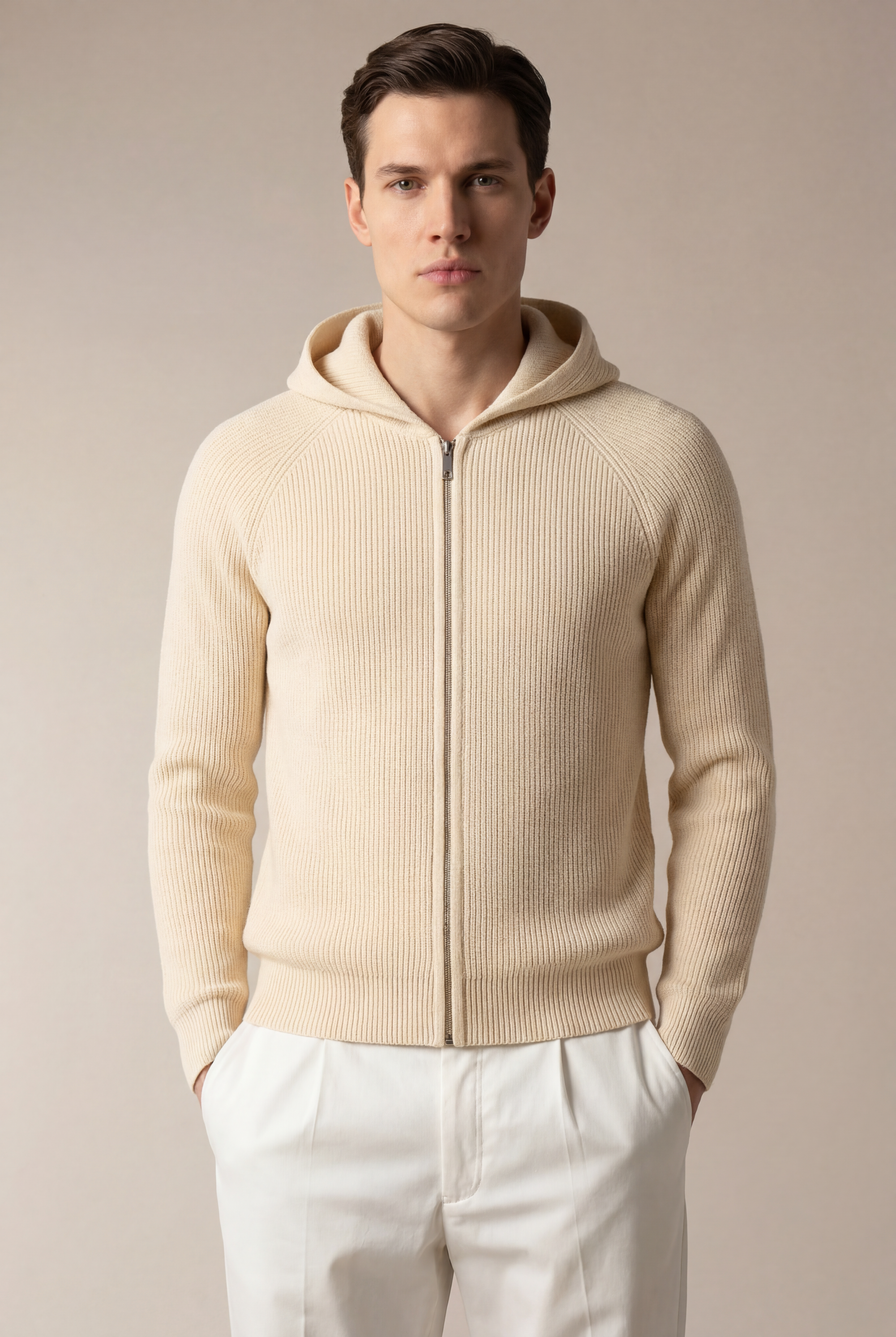 Siro Voyager Zip Up Beige