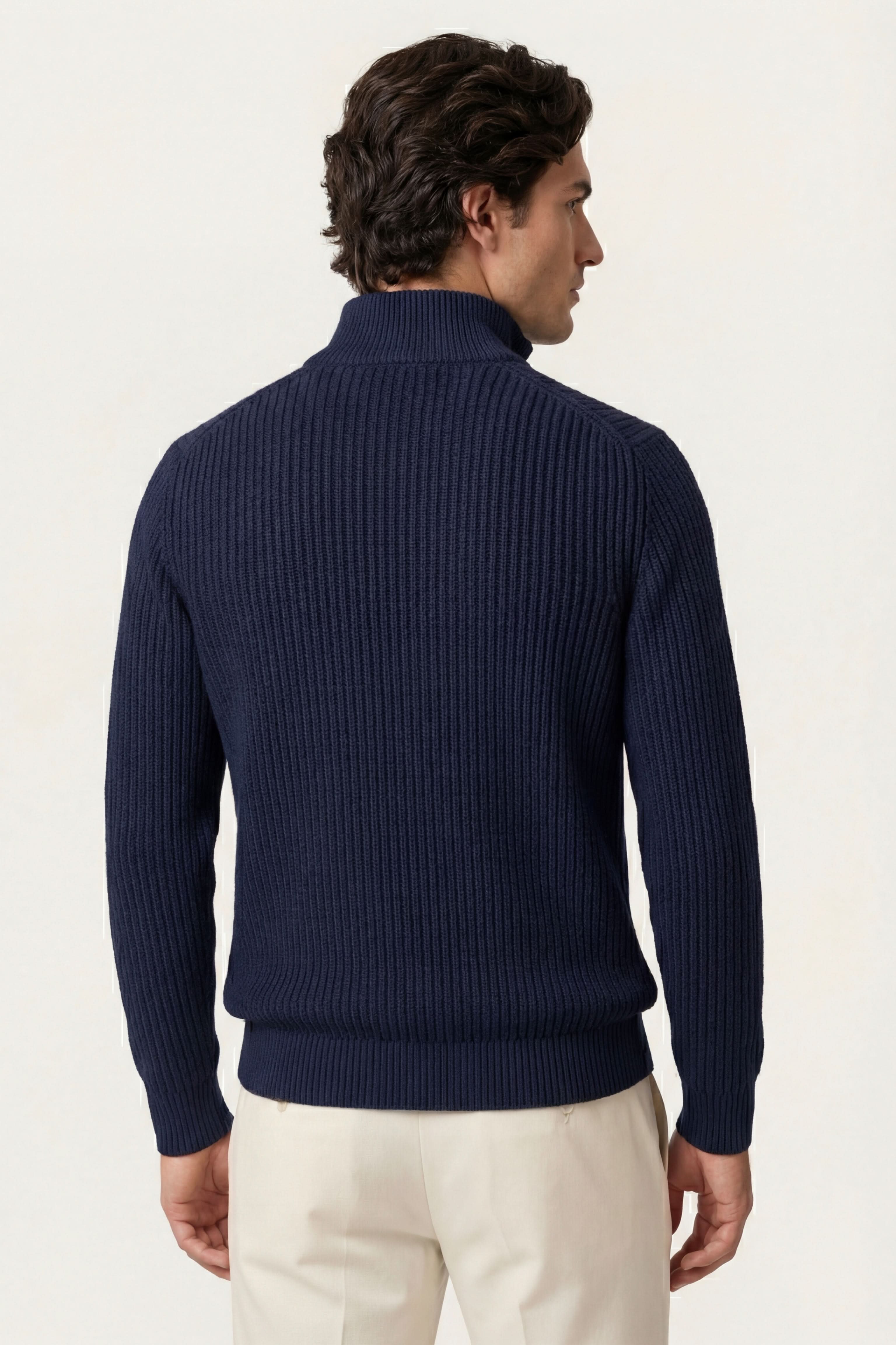 Sandron Navy Knit Zip