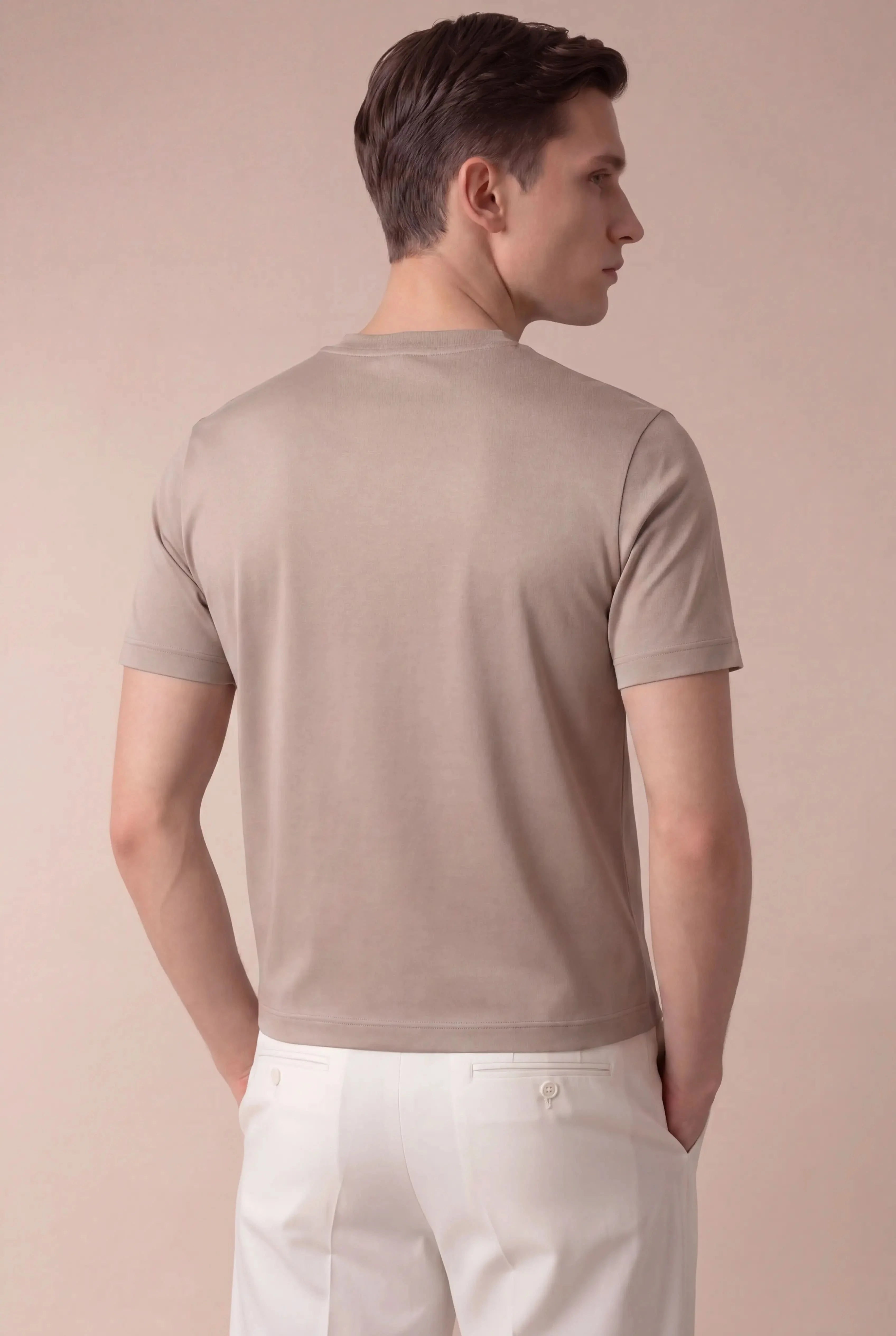 Delvino Cotton Tee Beige
