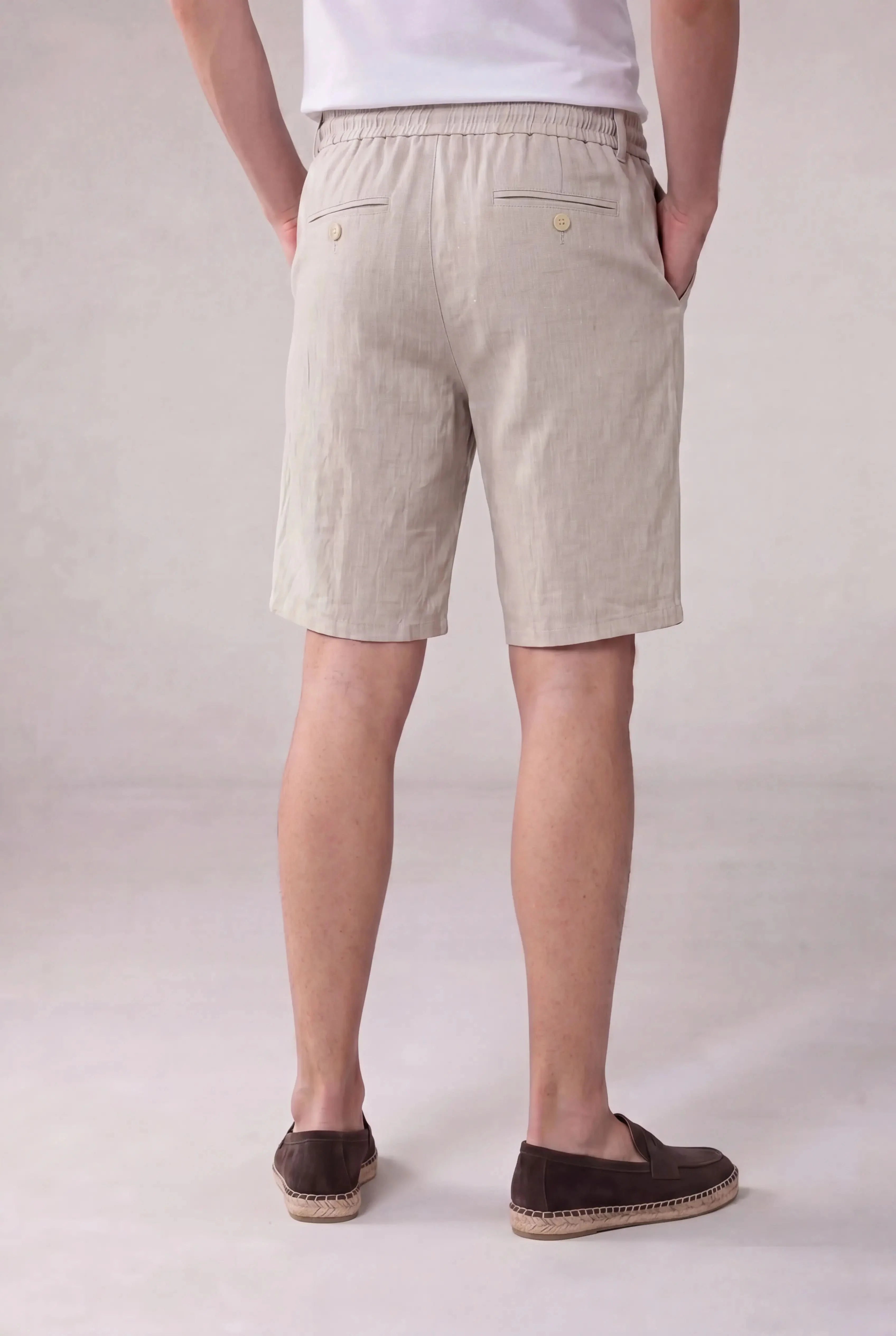 Calvaro Linen Shorts Beige