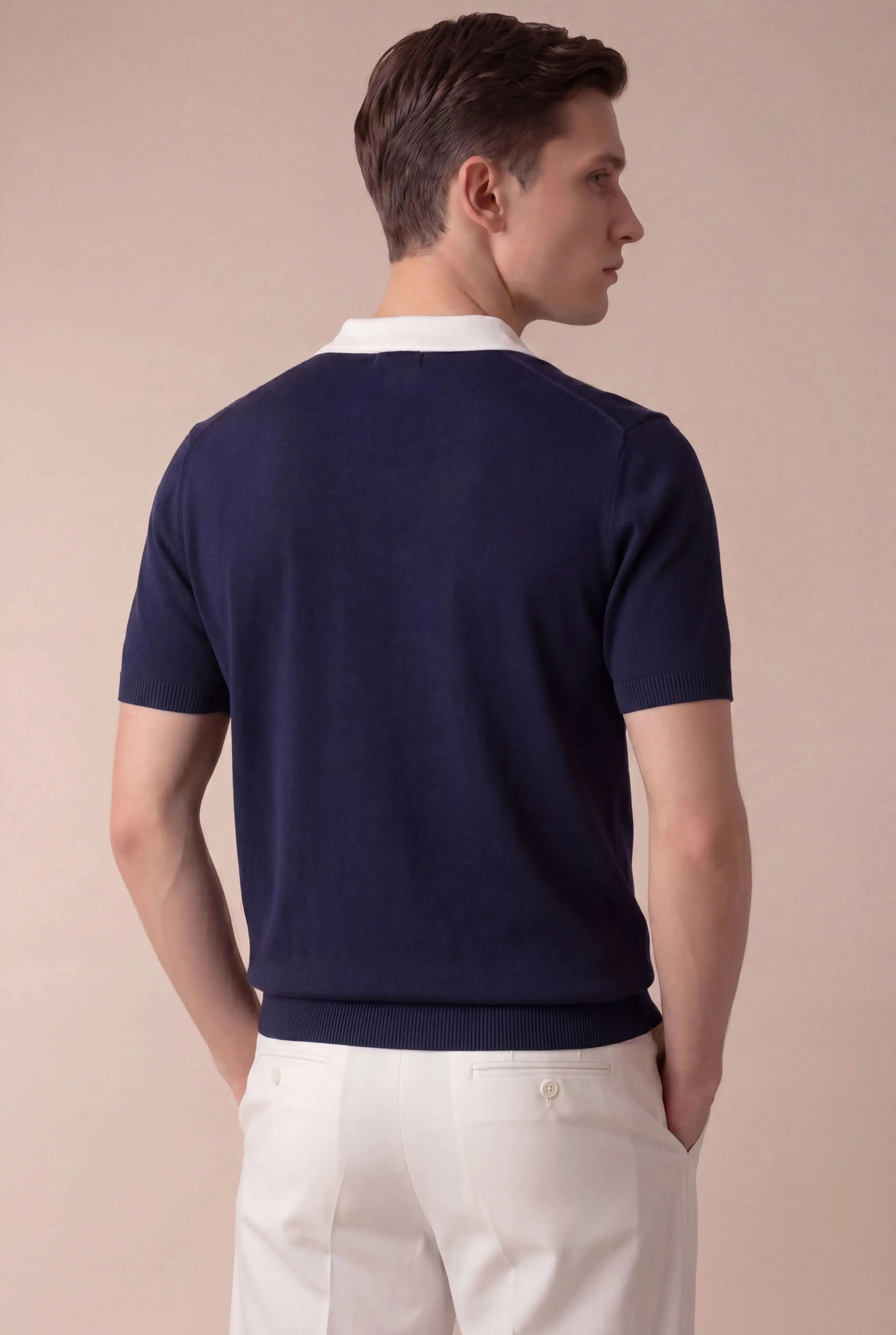 Navaro Knit Polo Navy