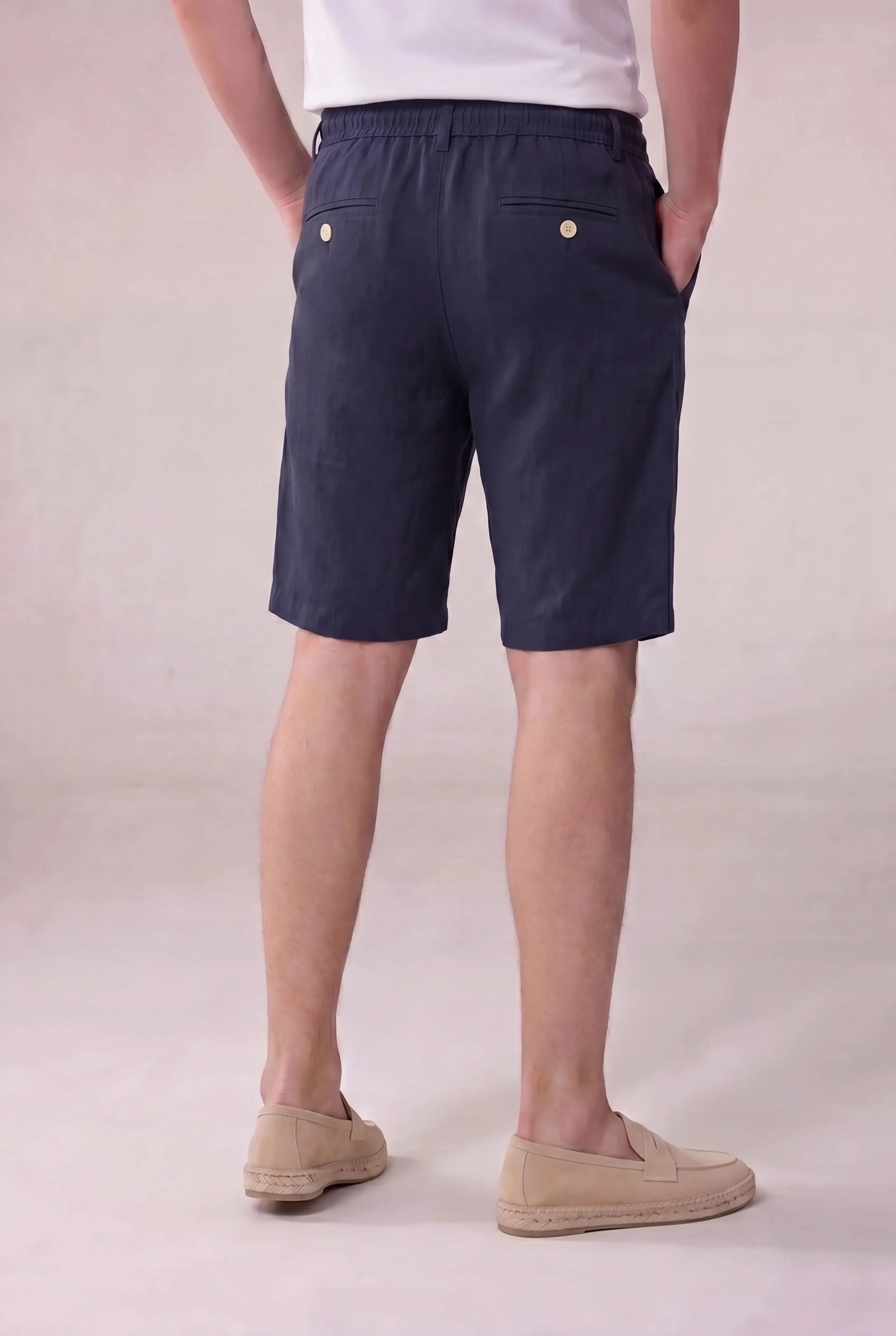Calvaro Linen Shorts Blue