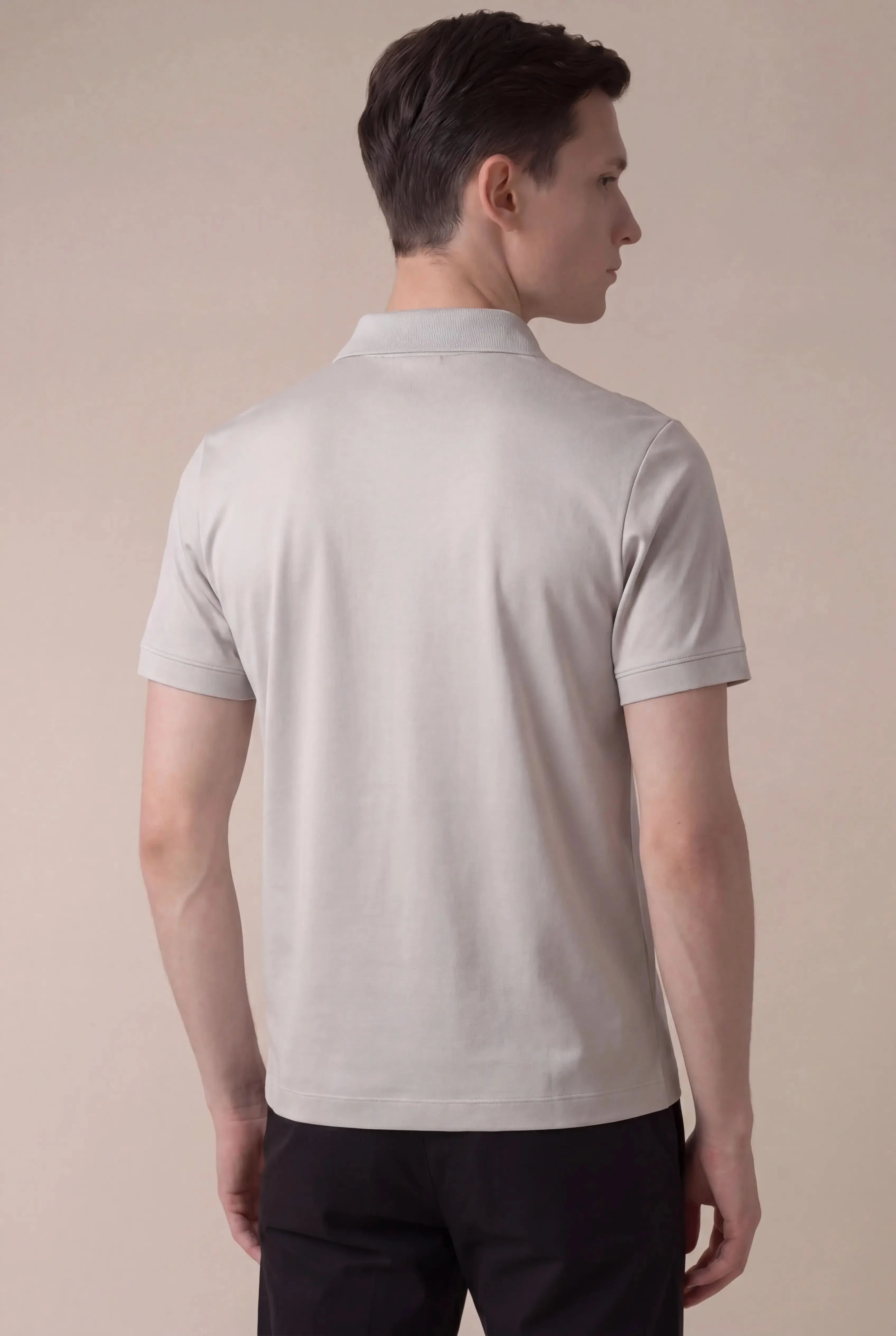 Alvino Cotton Polo Grey