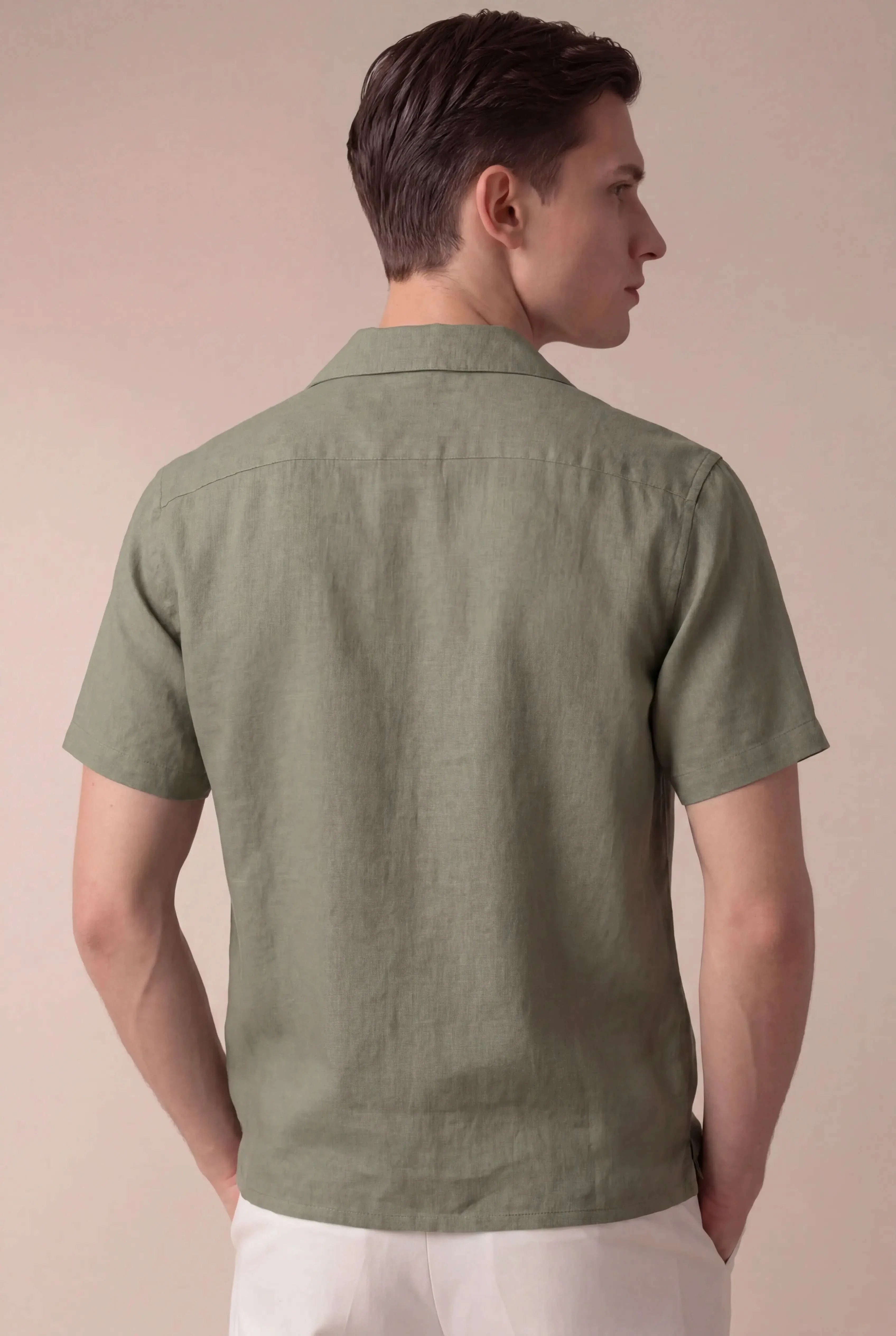 Bianco Linen Shirt Sage