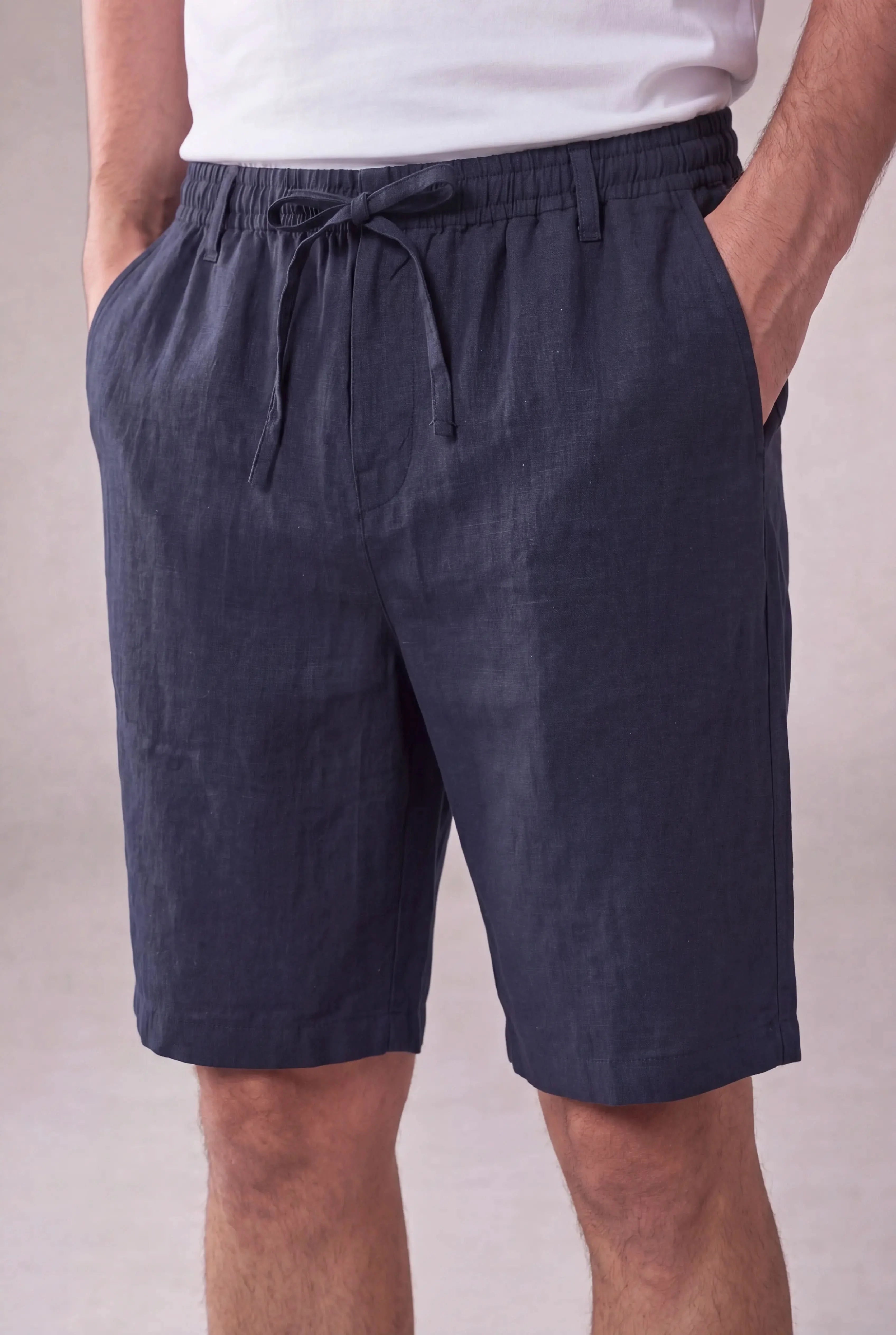 Calvaro Linen Shorts Blue