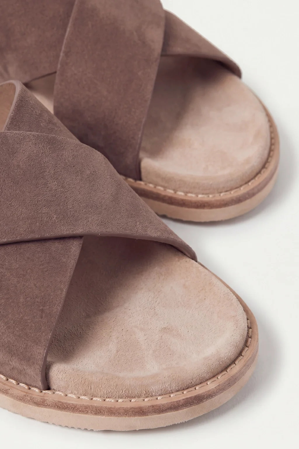 Brescaro Suède Cross Slide Mocha