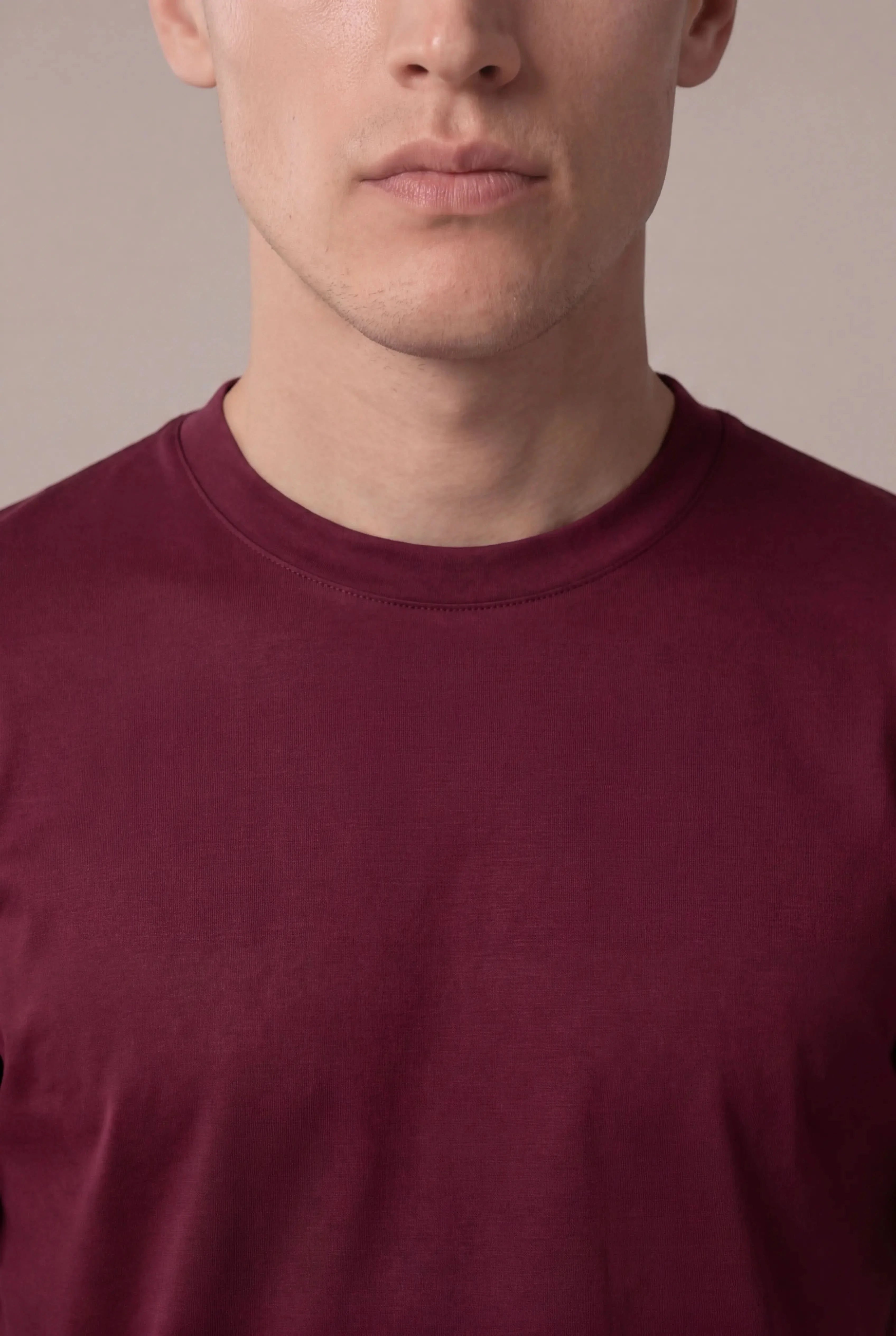 Borgino Cotton Tee Burgundy