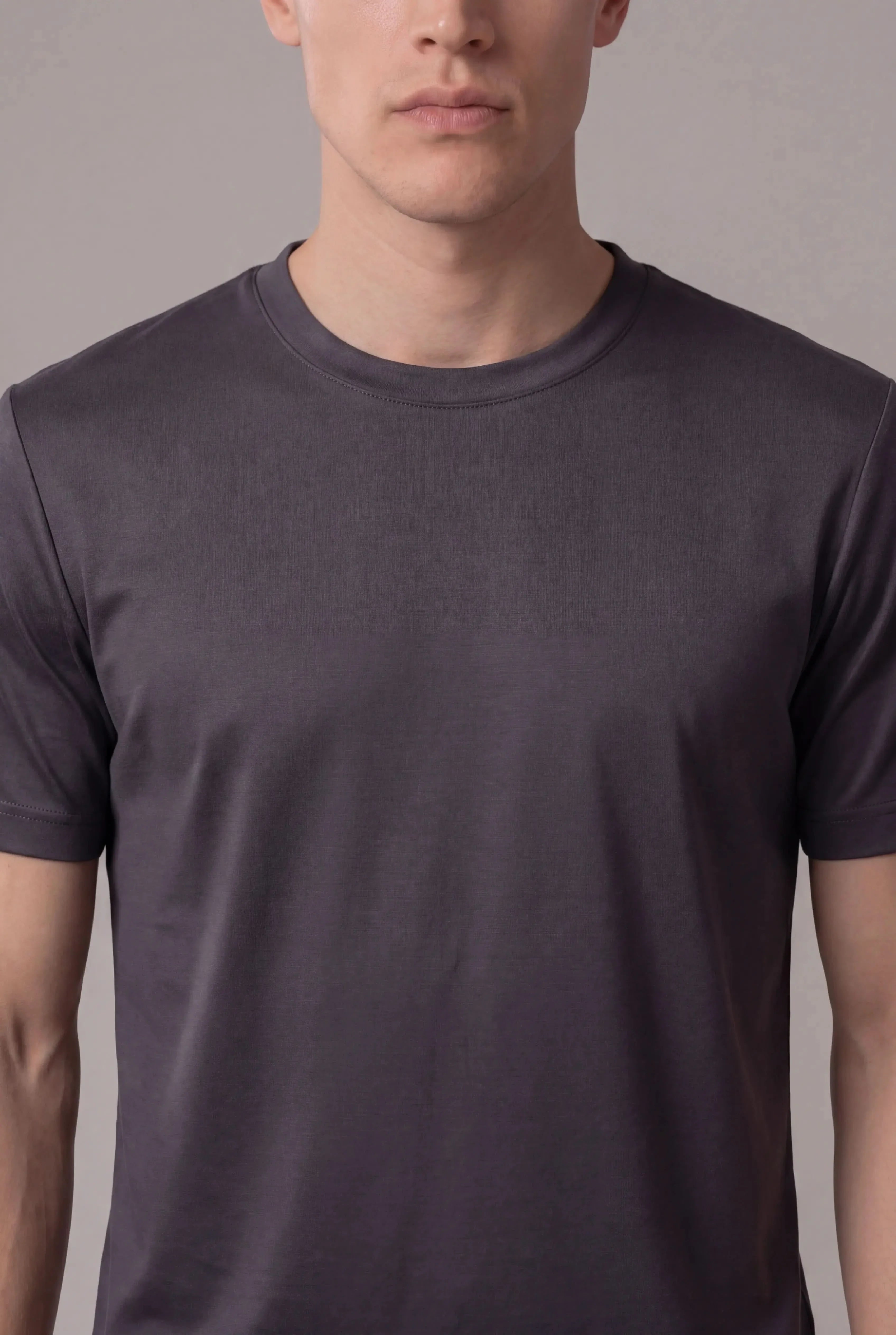 Pordino Cotton Tee Grey