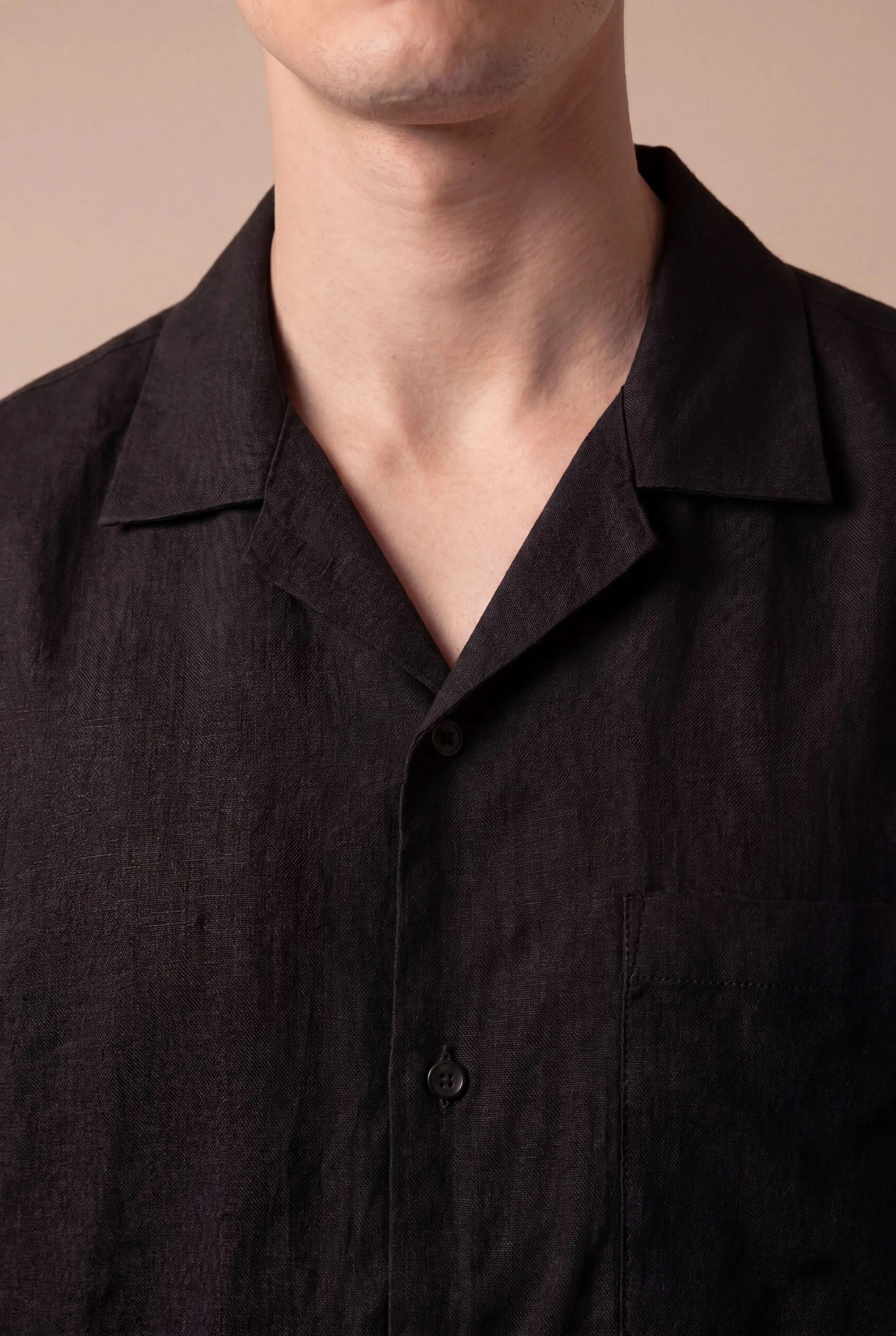 Bianco Linen Shirt Black