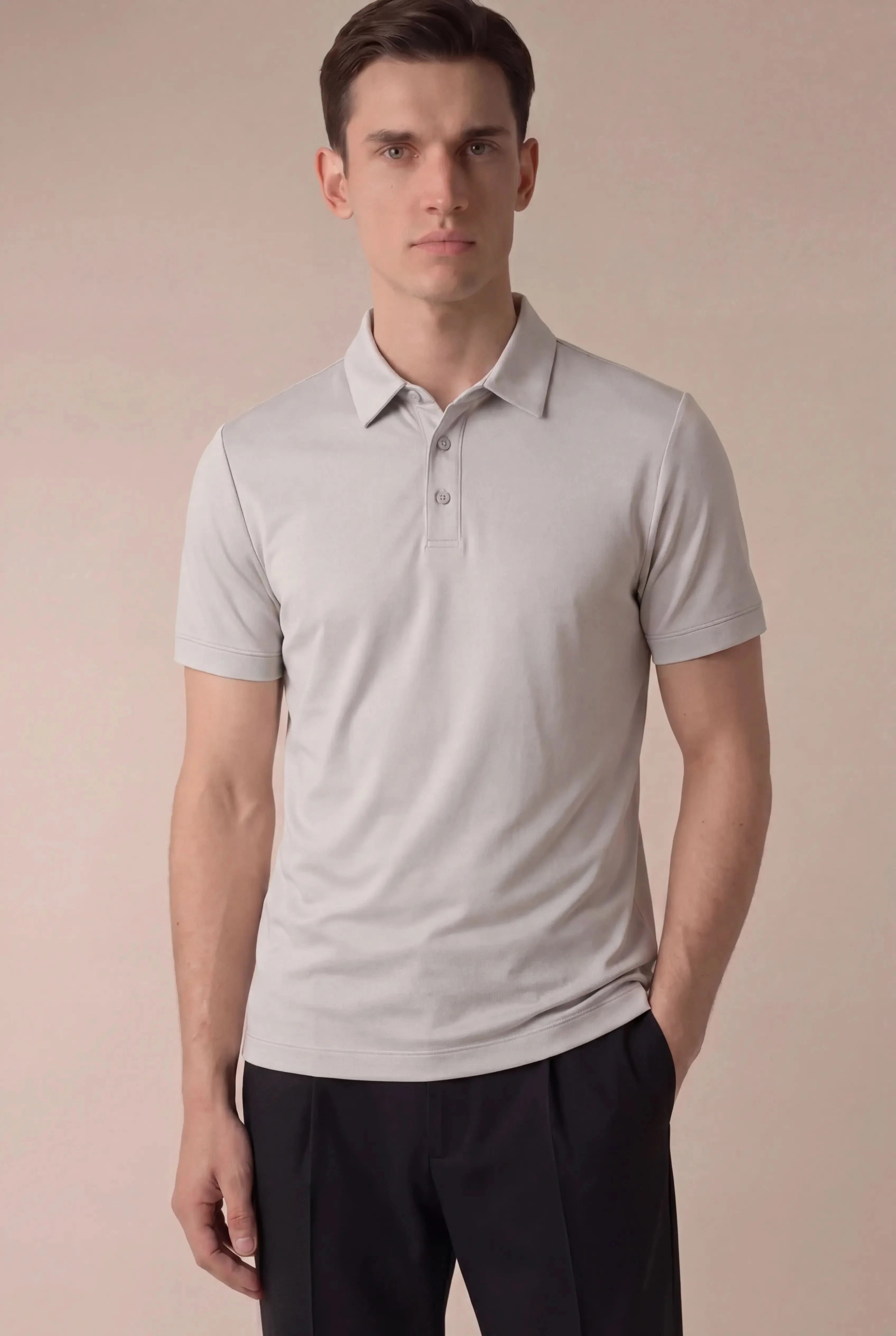 Alvino Cotton Polo Grey