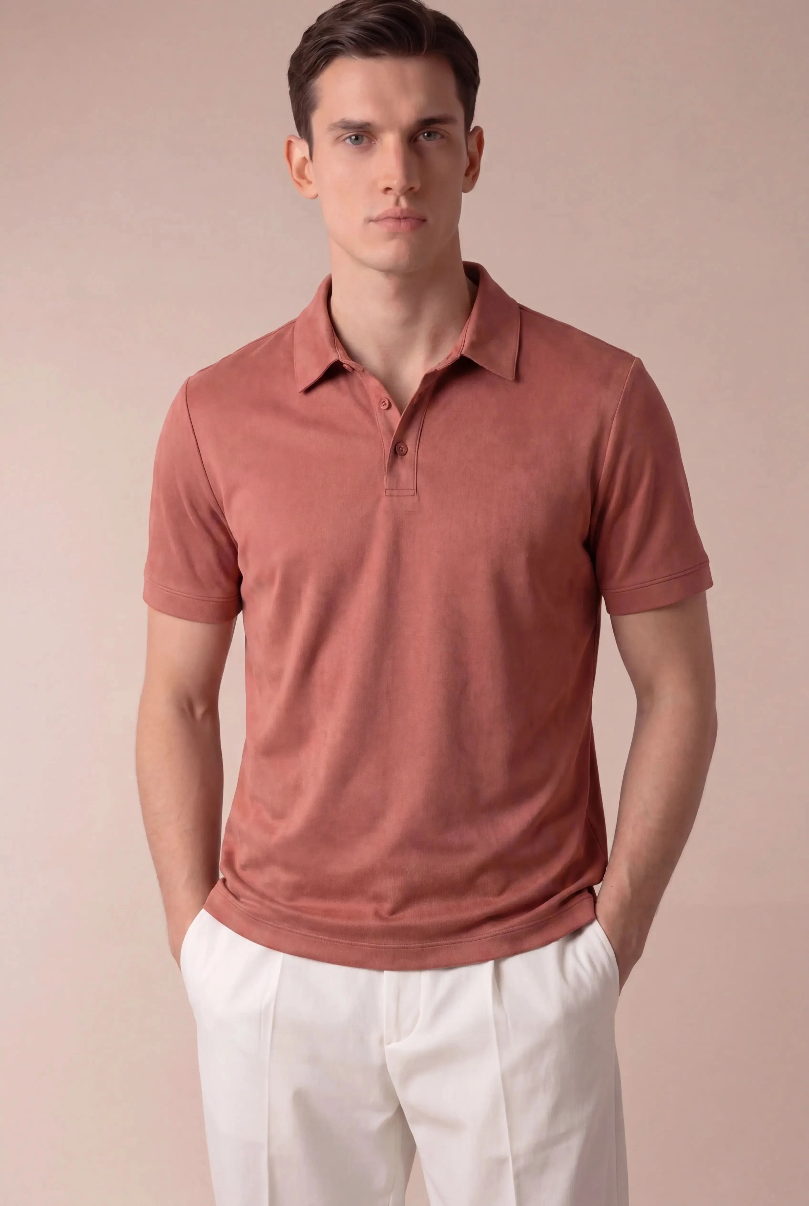Alvino Cotton Polo Rose