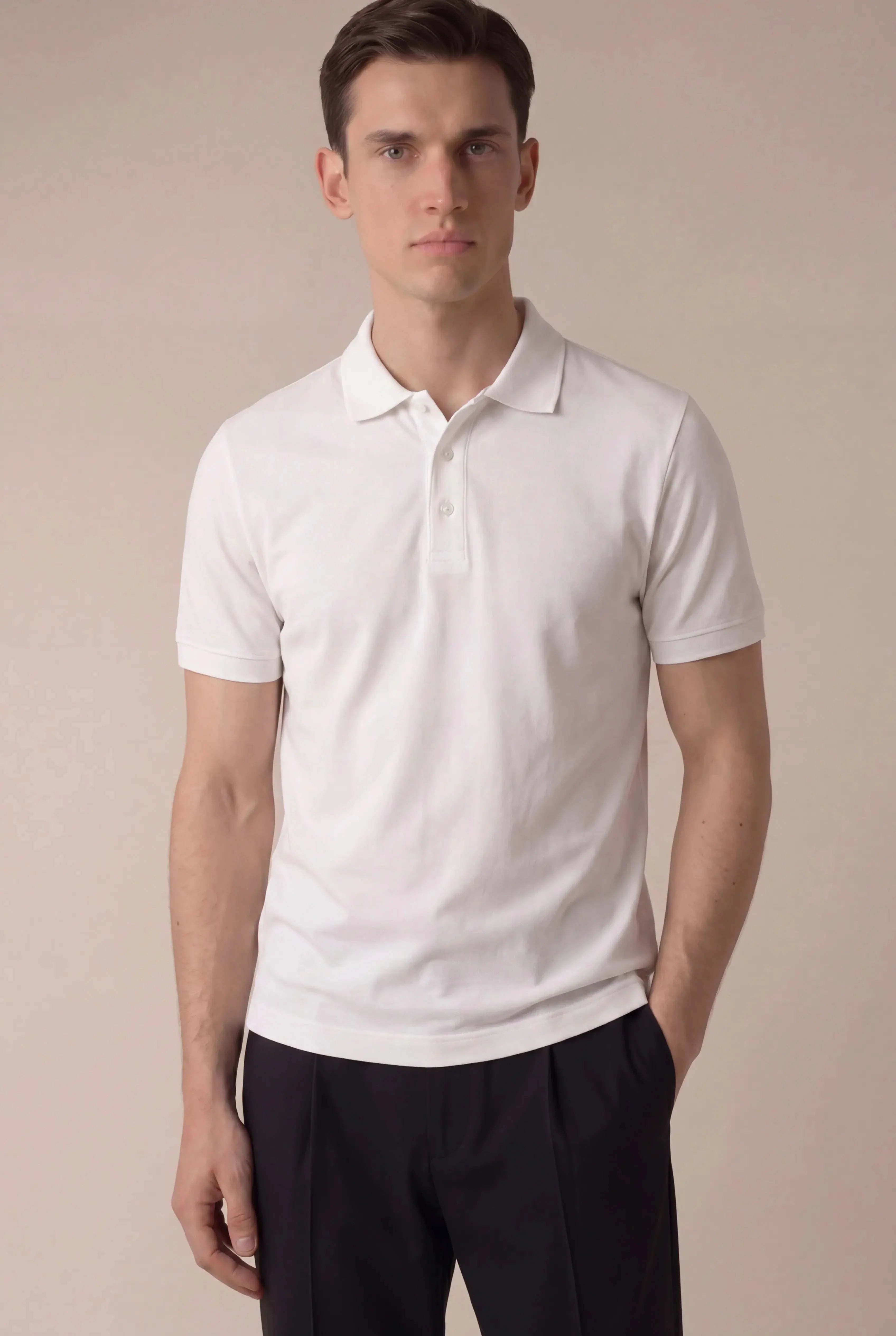 Alvino Cotton Polo White