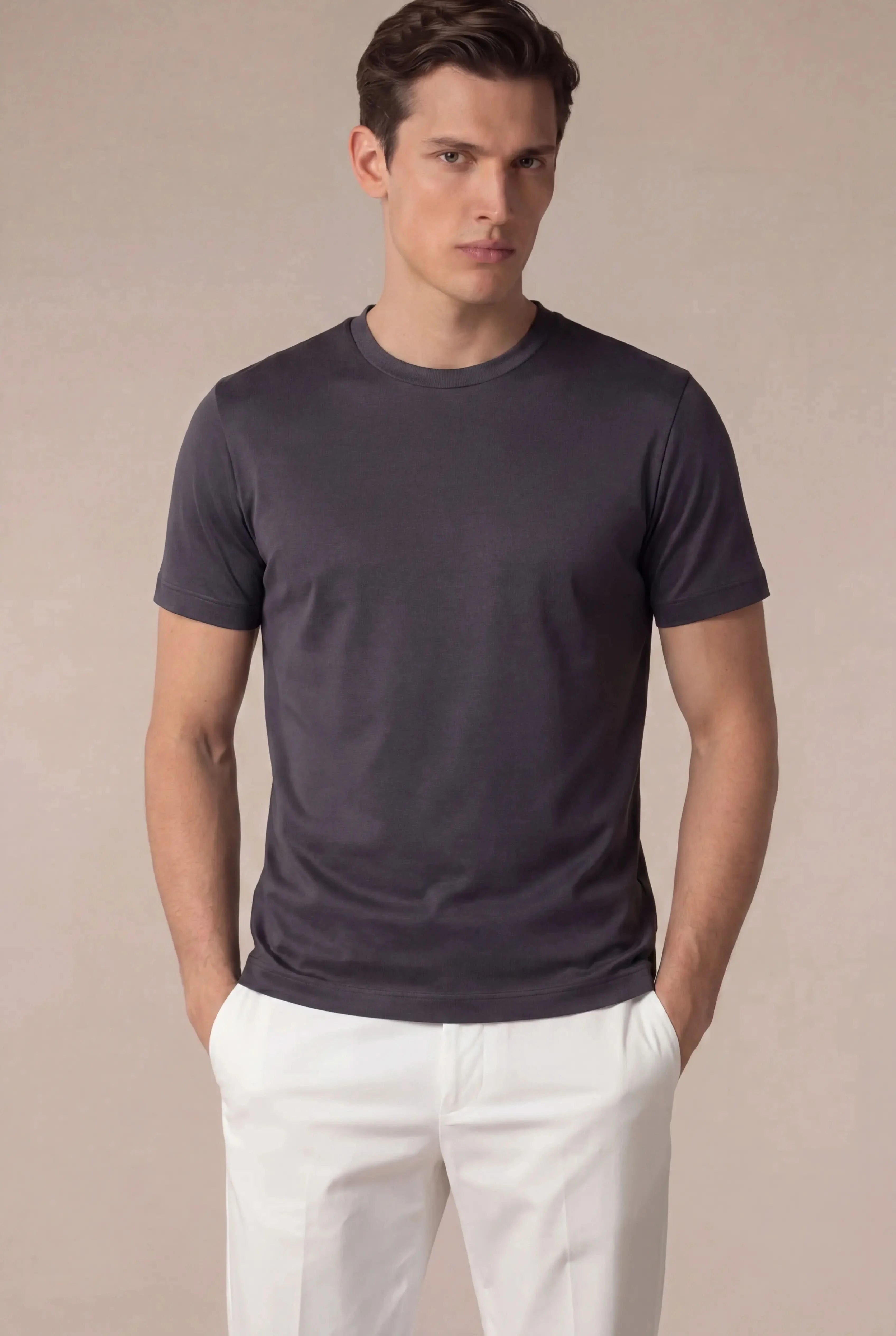 Pordino Cotton Tee Grey