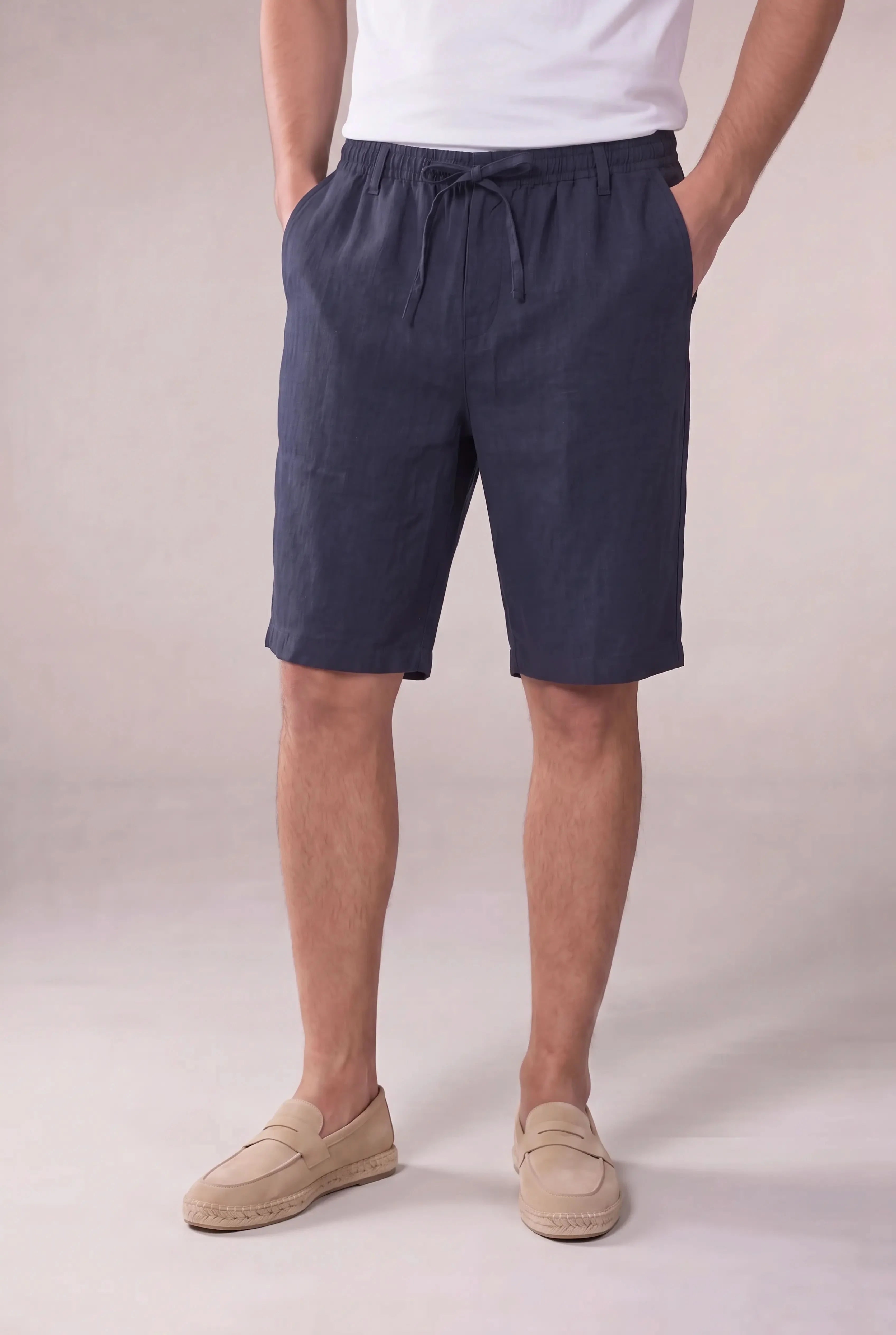 Calvaro Linen Shorts Blue