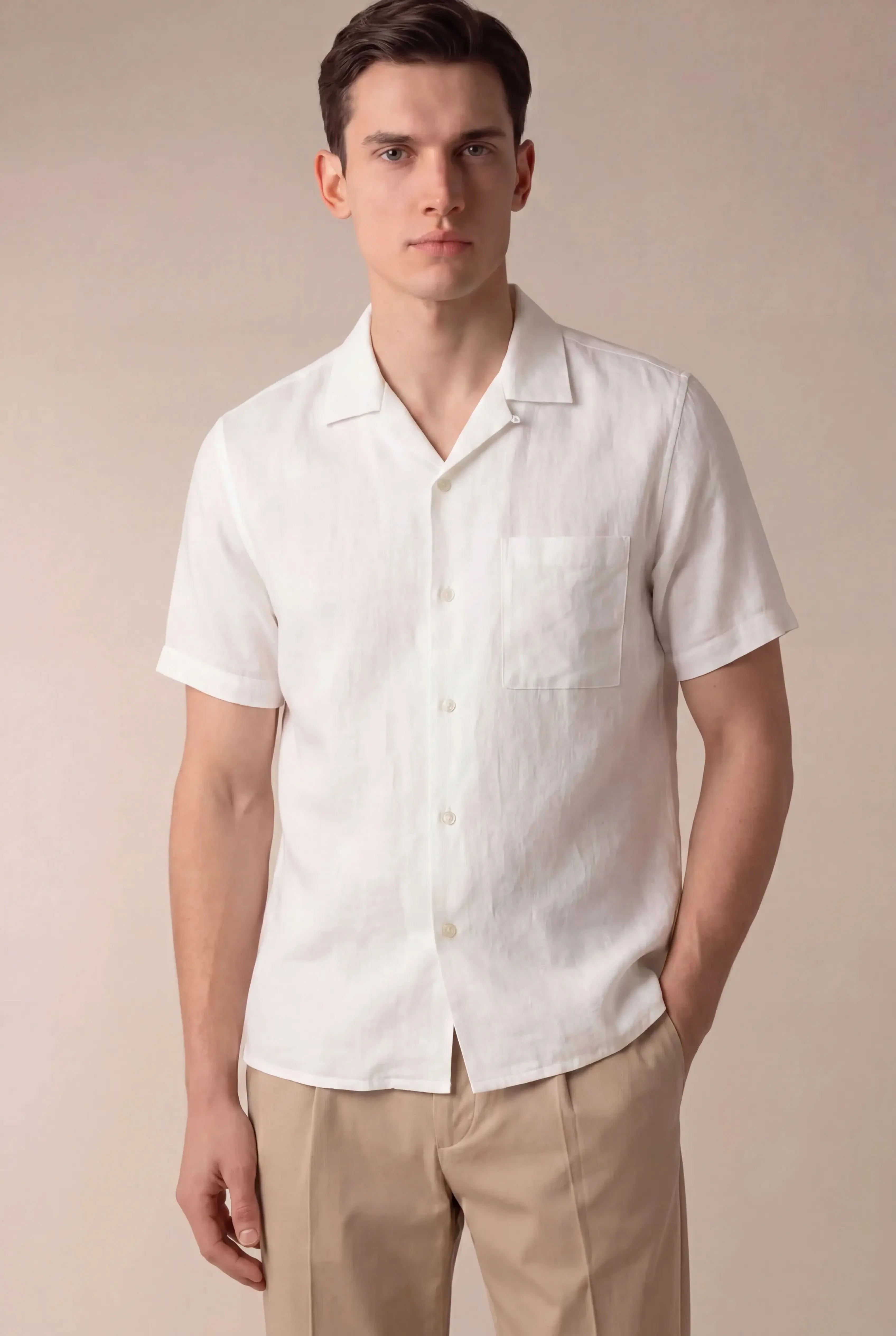 Bianco Linen Shirt White