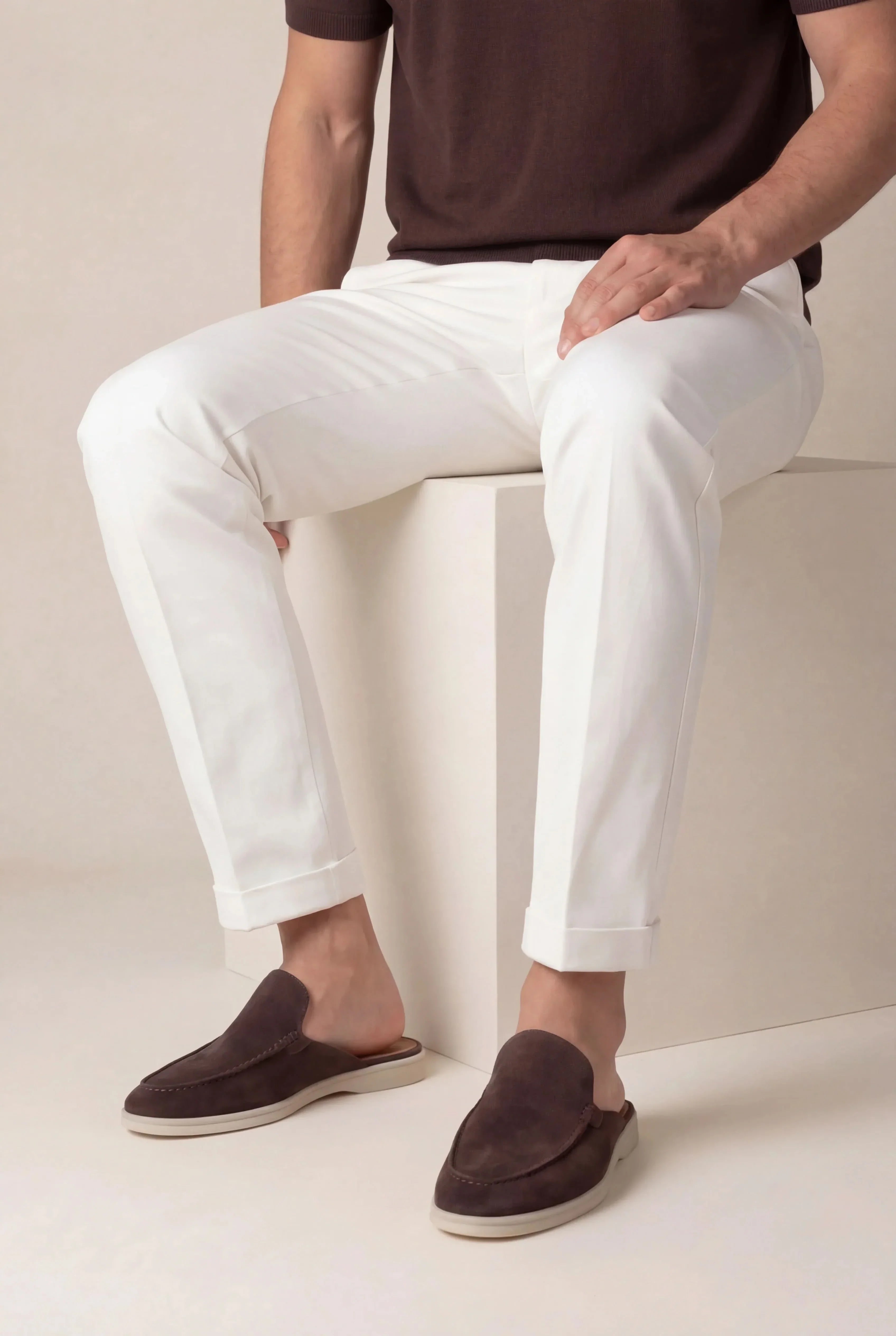 Suède Yacht Mule Brown