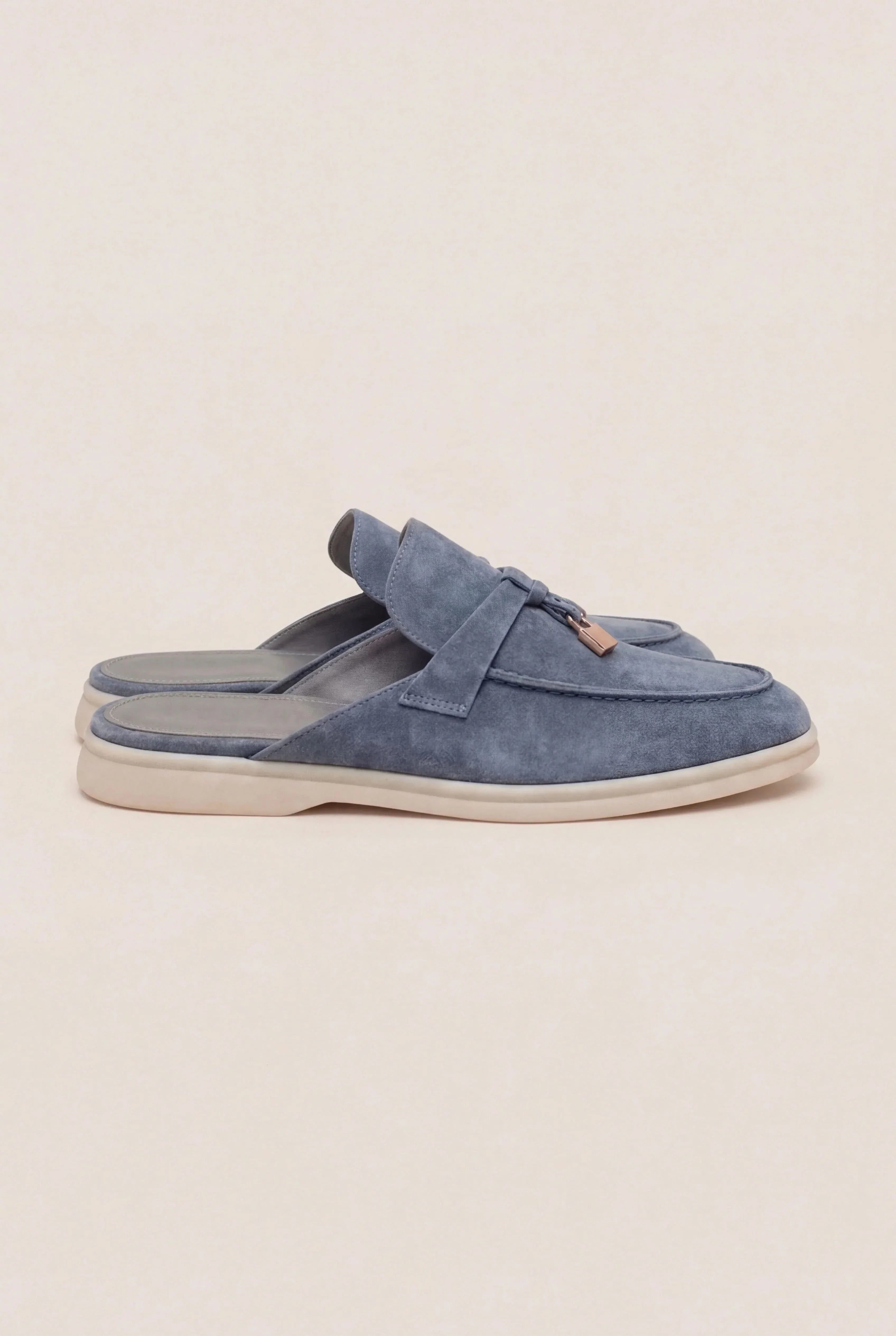 Suède Blue Grey Explorer Mule