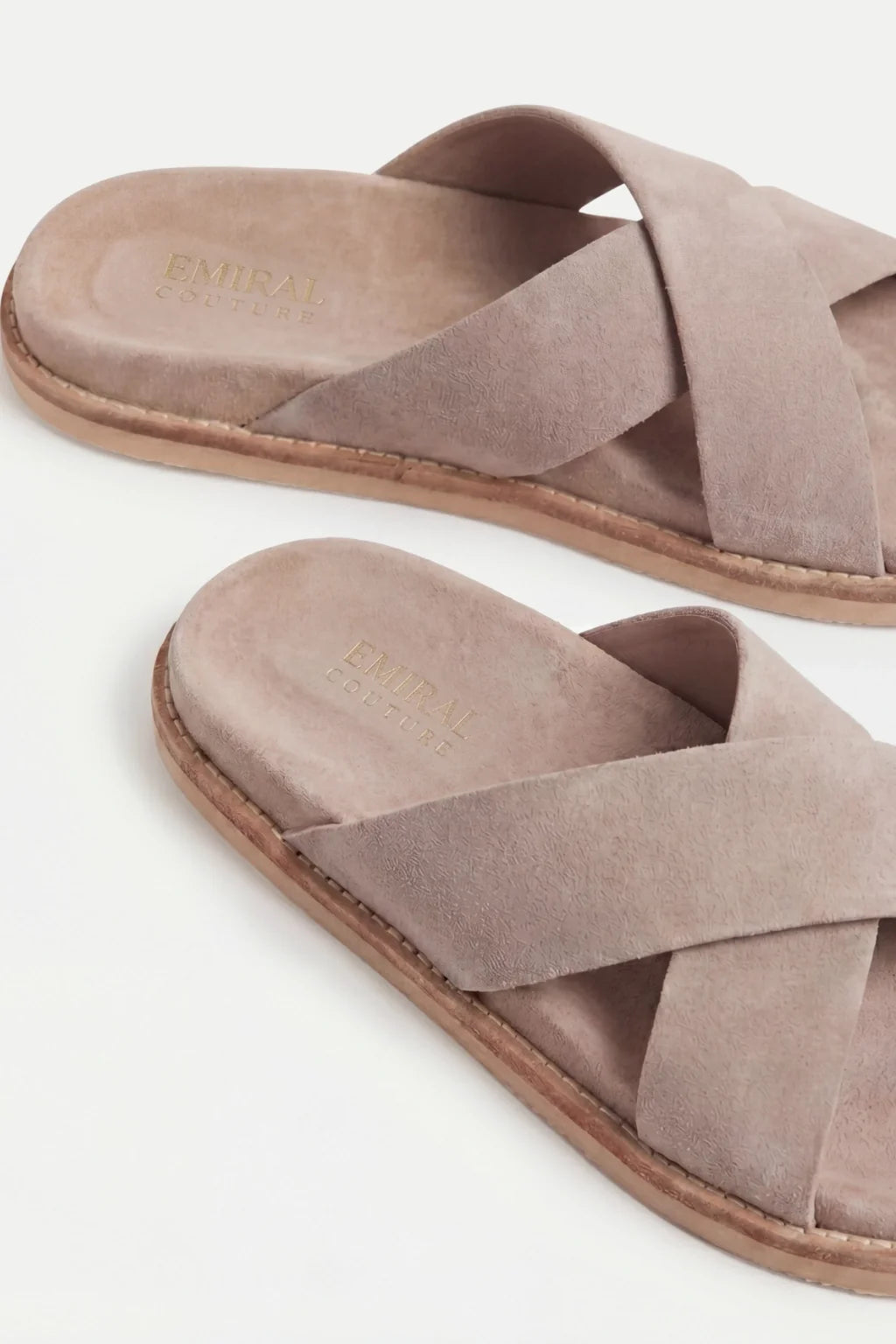Brescaro Suède Cross Slide Beige