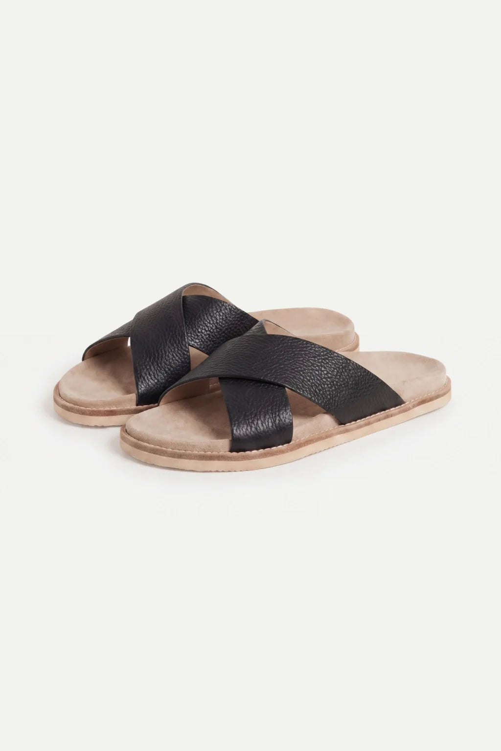 Brescaro Suède Cross Slide Leather Black