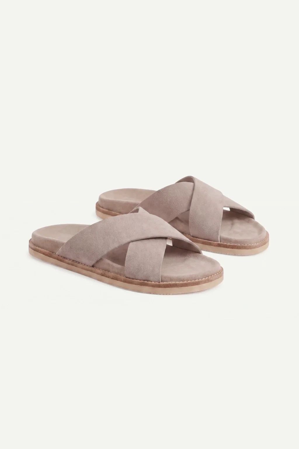 Brescaro Suède Cross Slide Beige