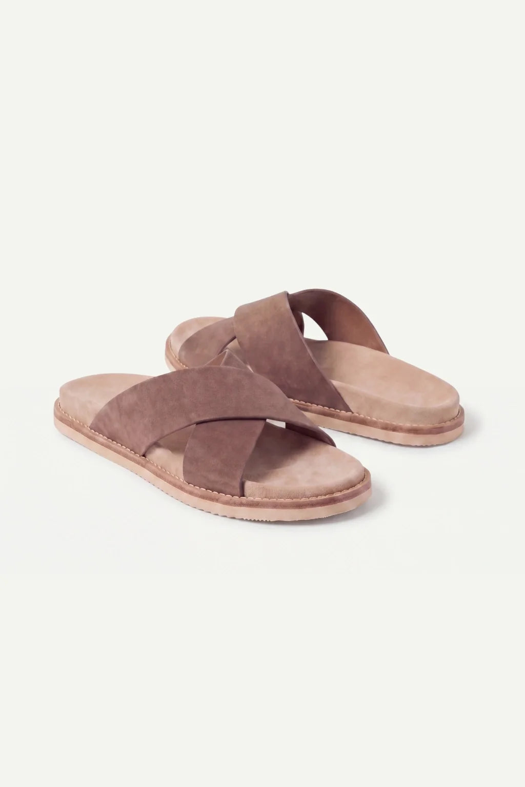 Brescaro Suède Cross Slide Mocha
