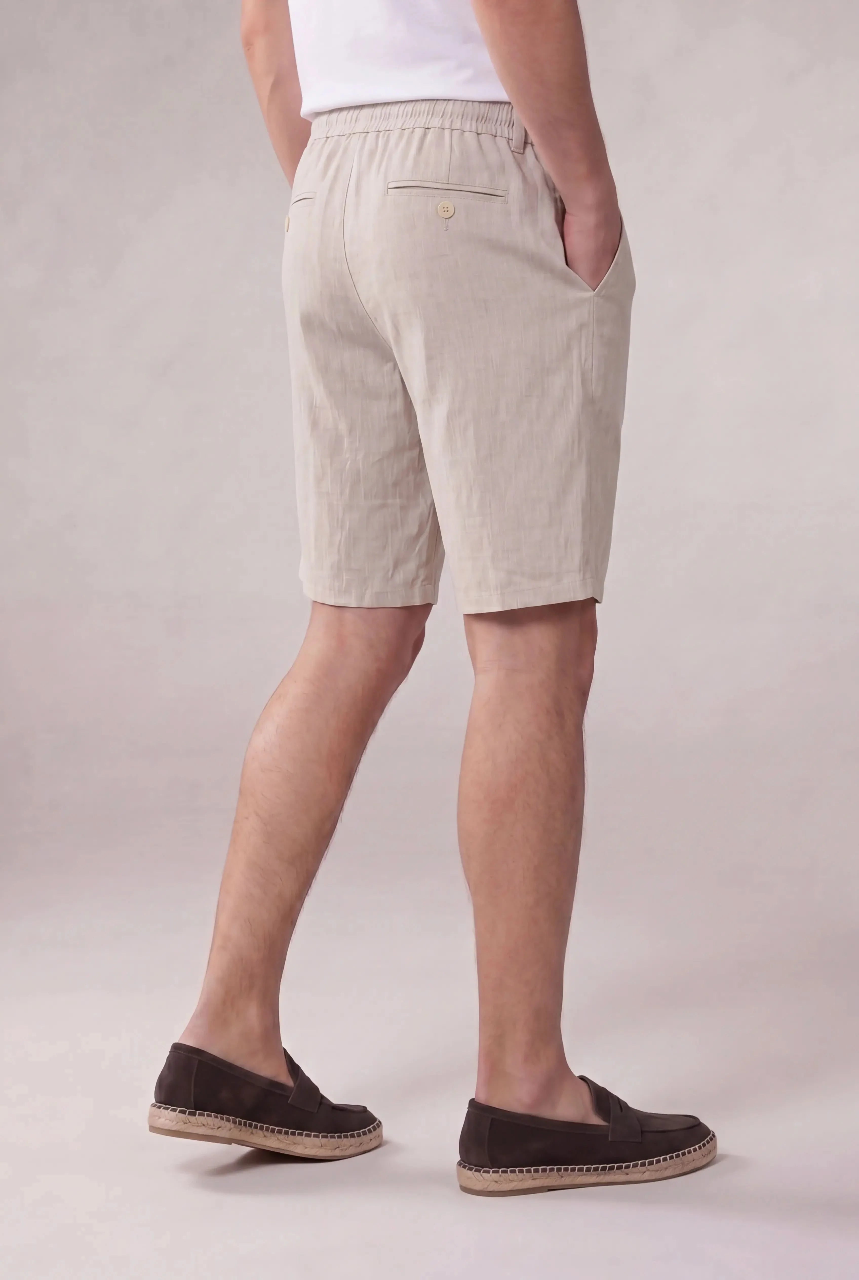 Calvaro Linen Shorts Beige