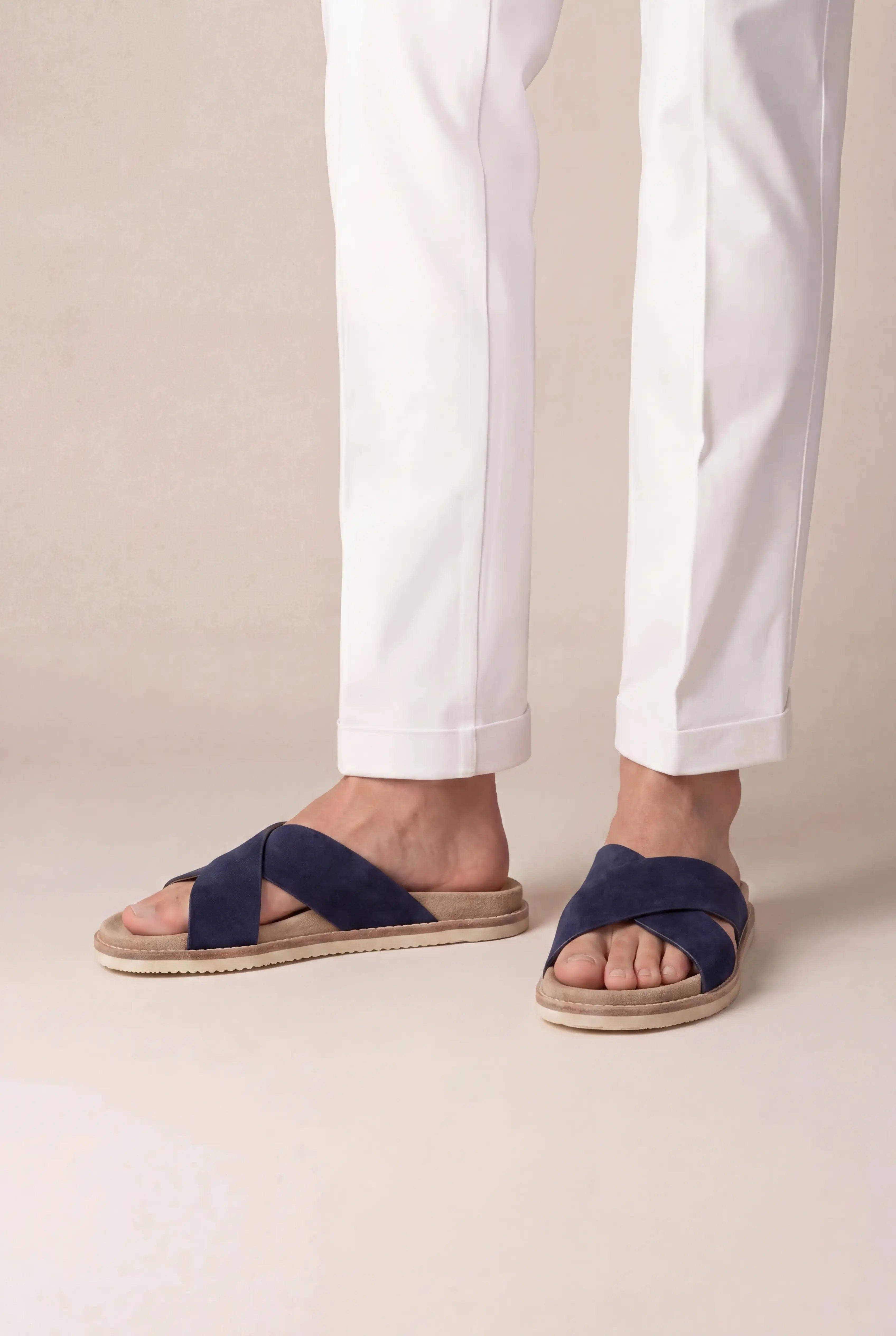 Brescaro Suède Cross Slide Navy