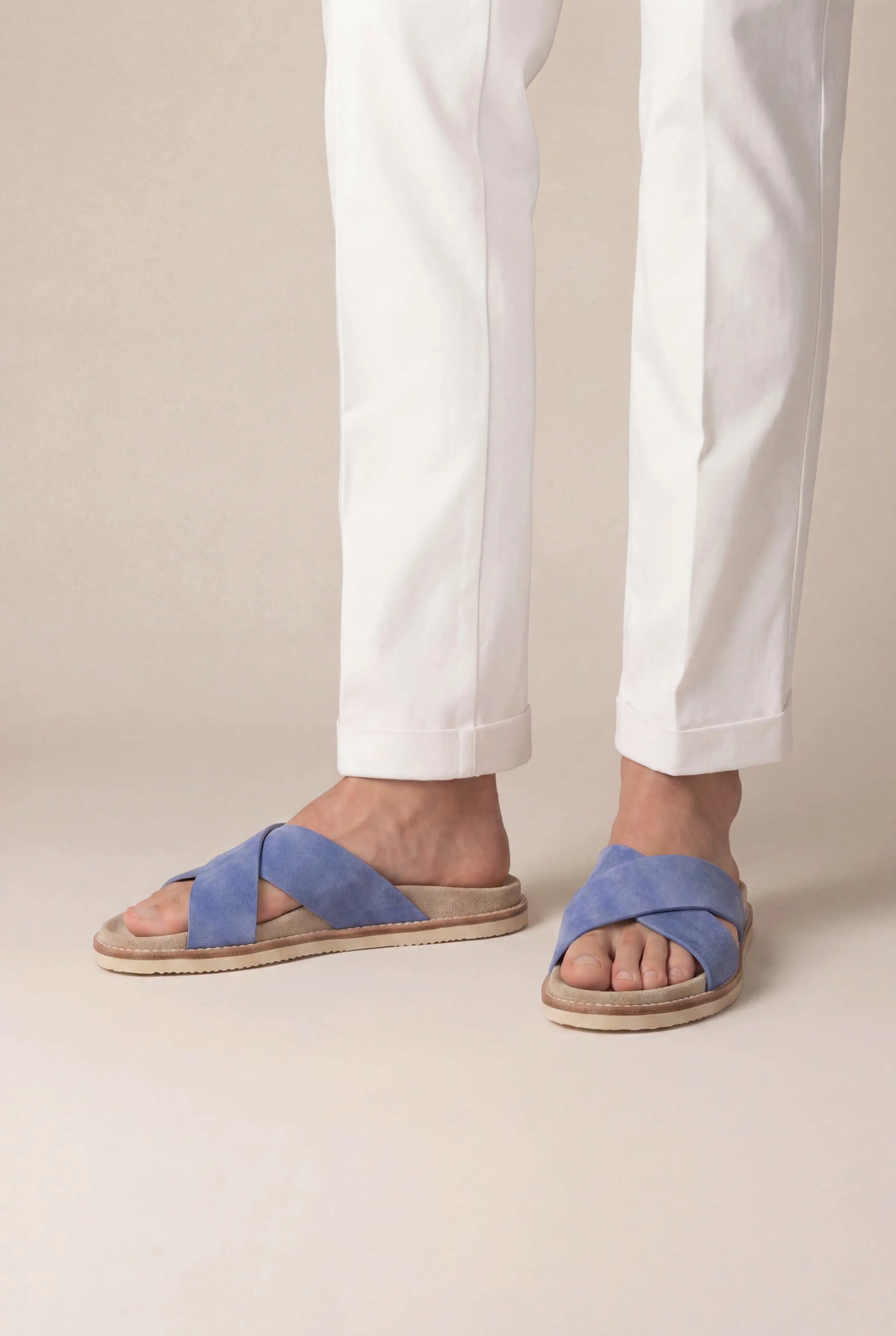 Brescaro Suède Cross Slide Blue